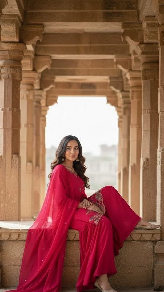 Rani Floral Sharara suit