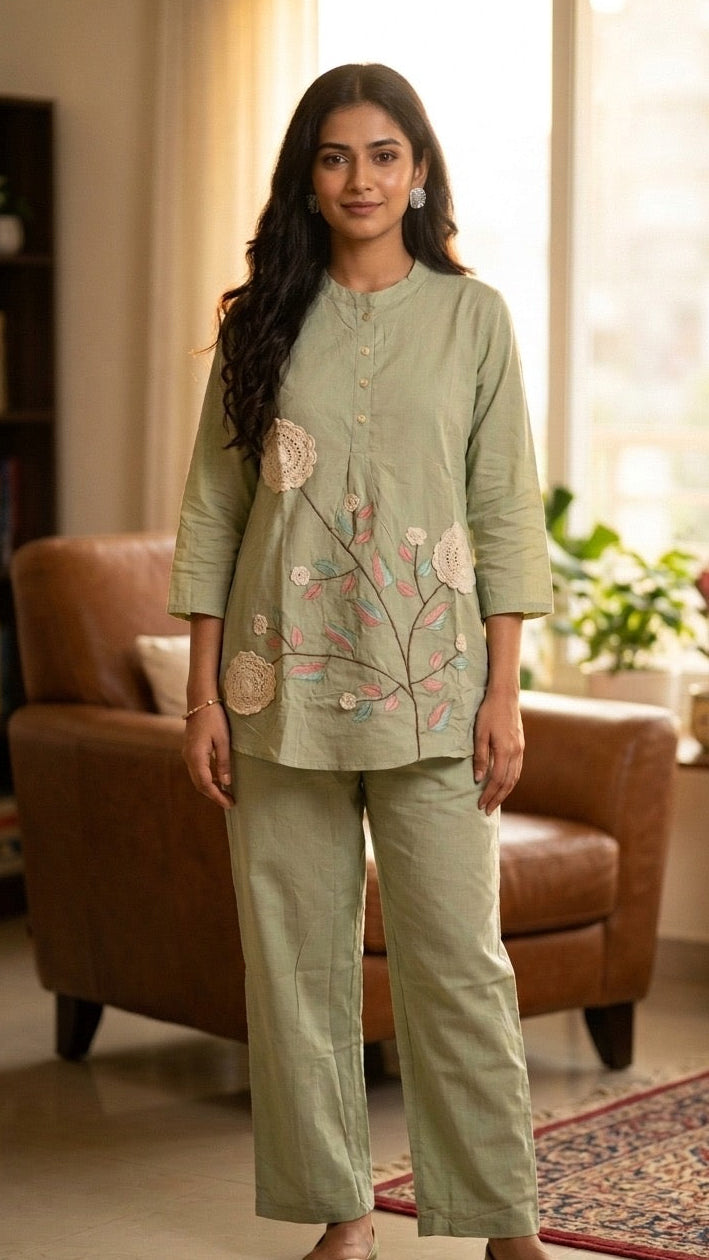 Pistachio Petal Co-ord Set