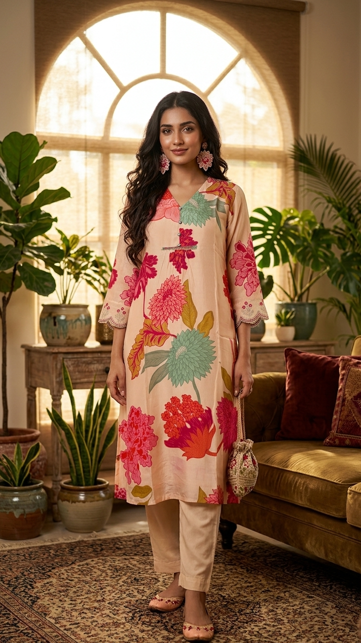 Fuchsia Garden Suit