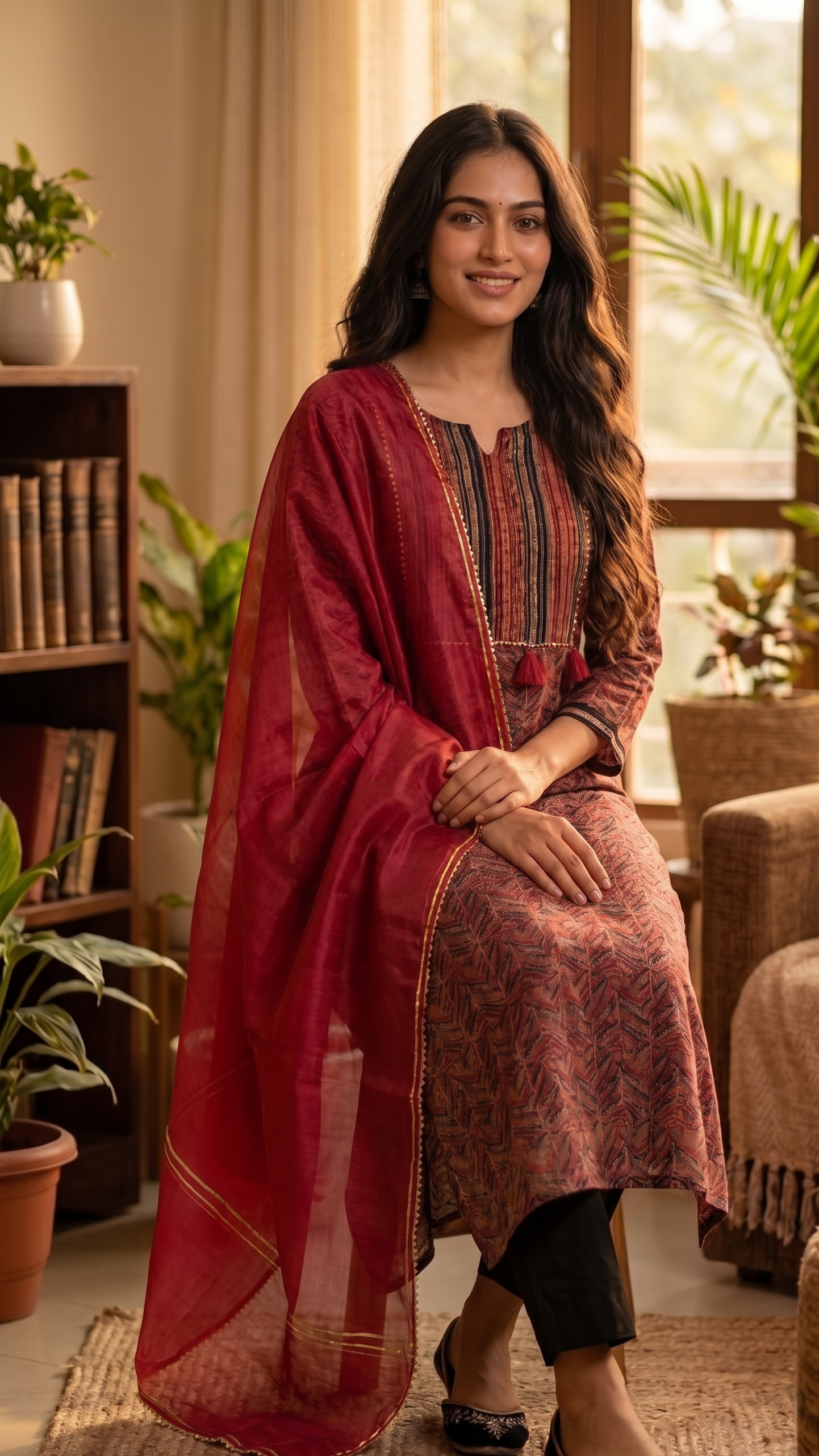 Ruby Rustic Threadwork Suit