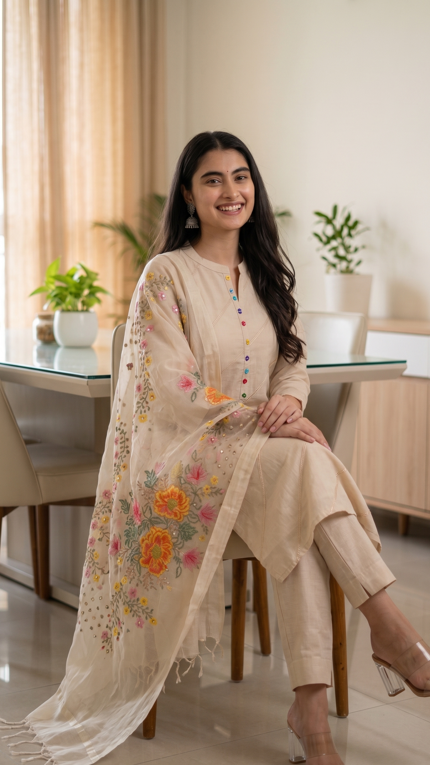 Ivory Soft Bloom Suit