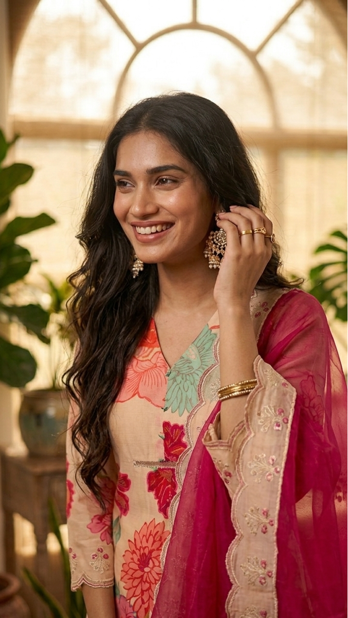 Fuchsia Garden Suit