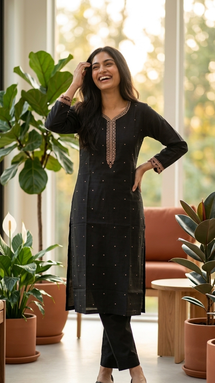 Noir Silk Paisley Suit
