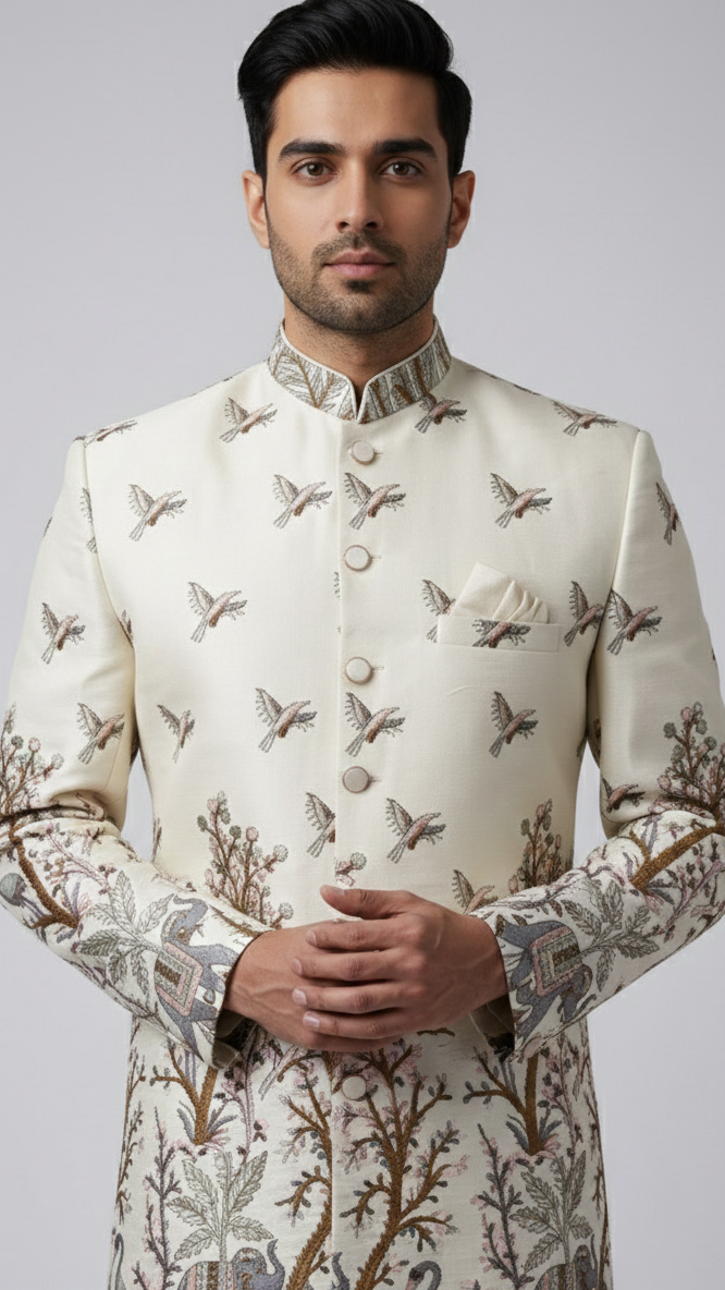Ivory Songbird Sherwani