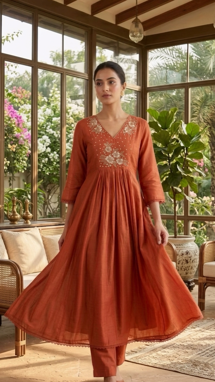 Terracotta Bloom Suit