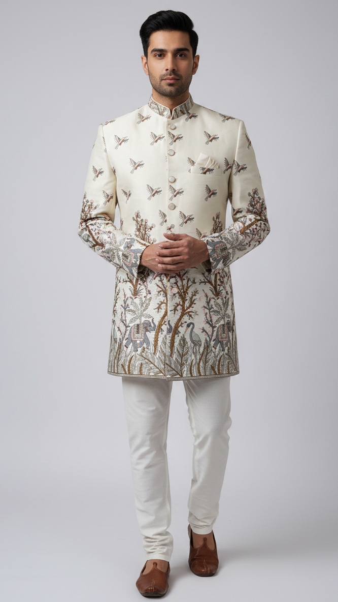 Ivory Songbird Sherwani
