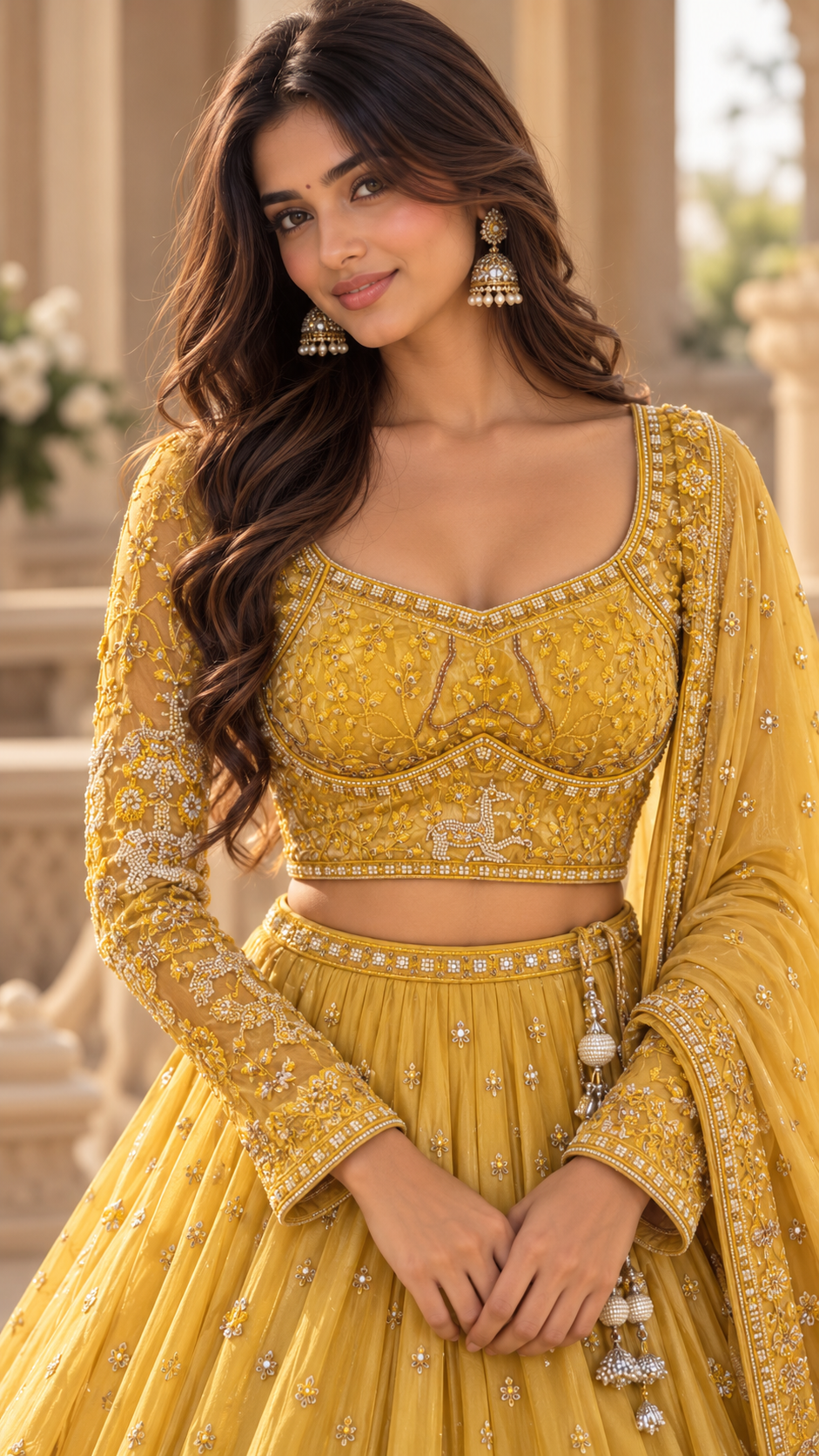 Golden Meadow Lehenga
