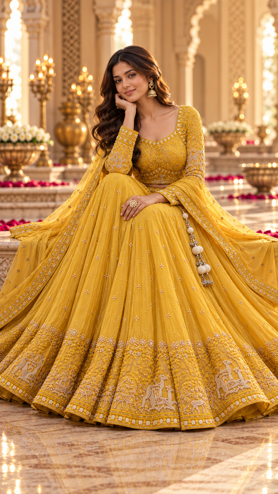 Golden Meadow Lehenga