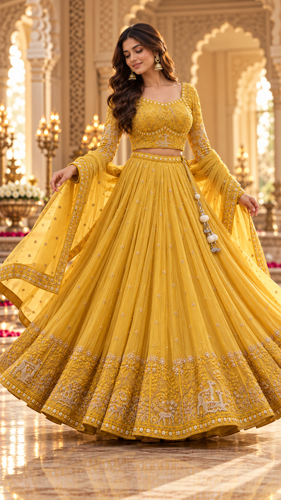 Golden Meadow Lehenga