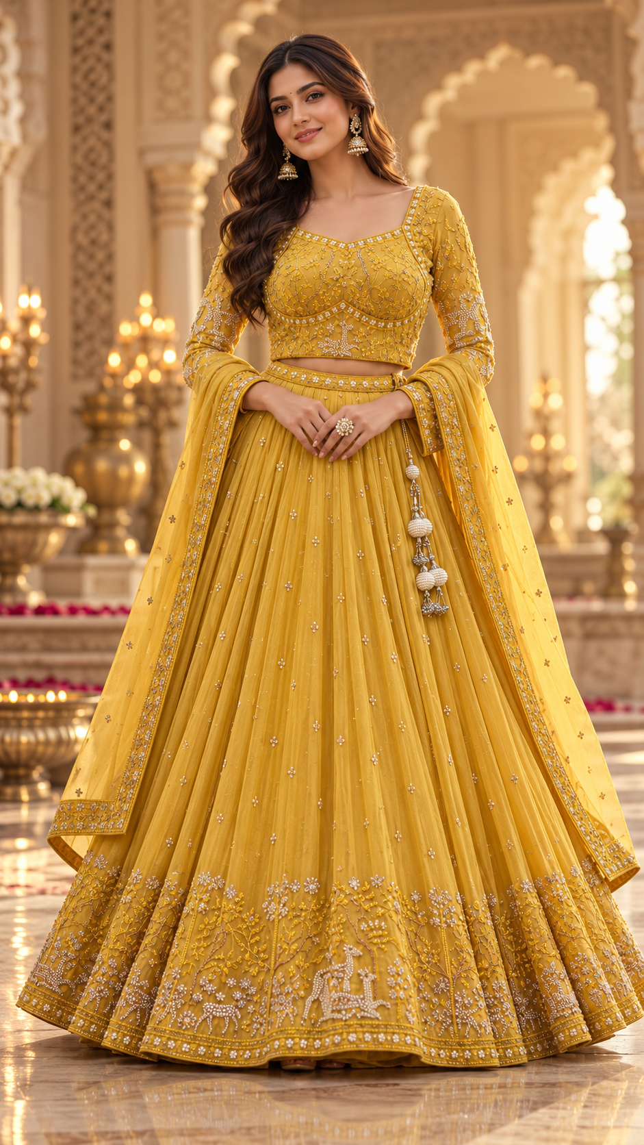 Golden Meadow Lehenga