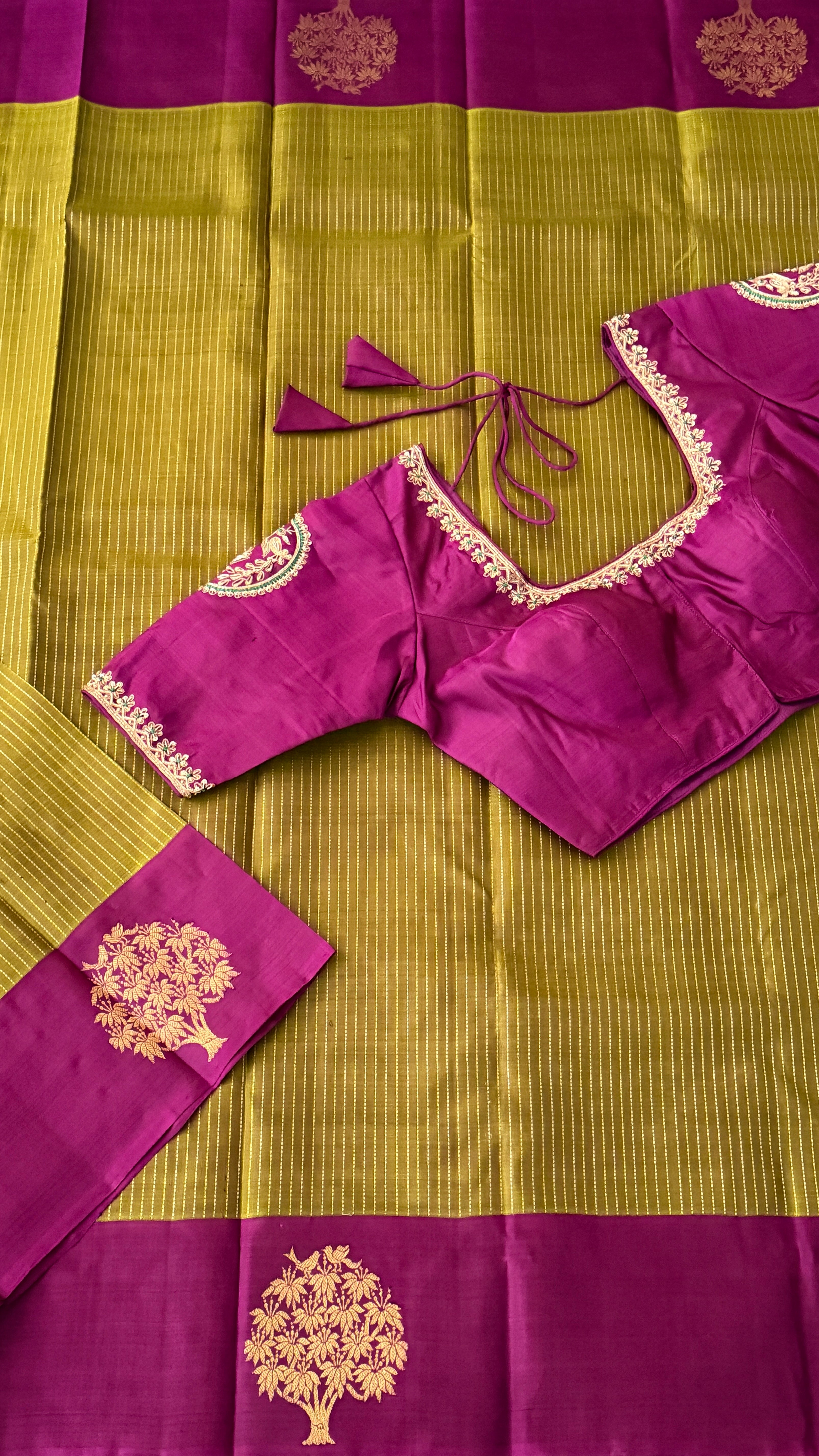 Green Kanchi Silk Saree