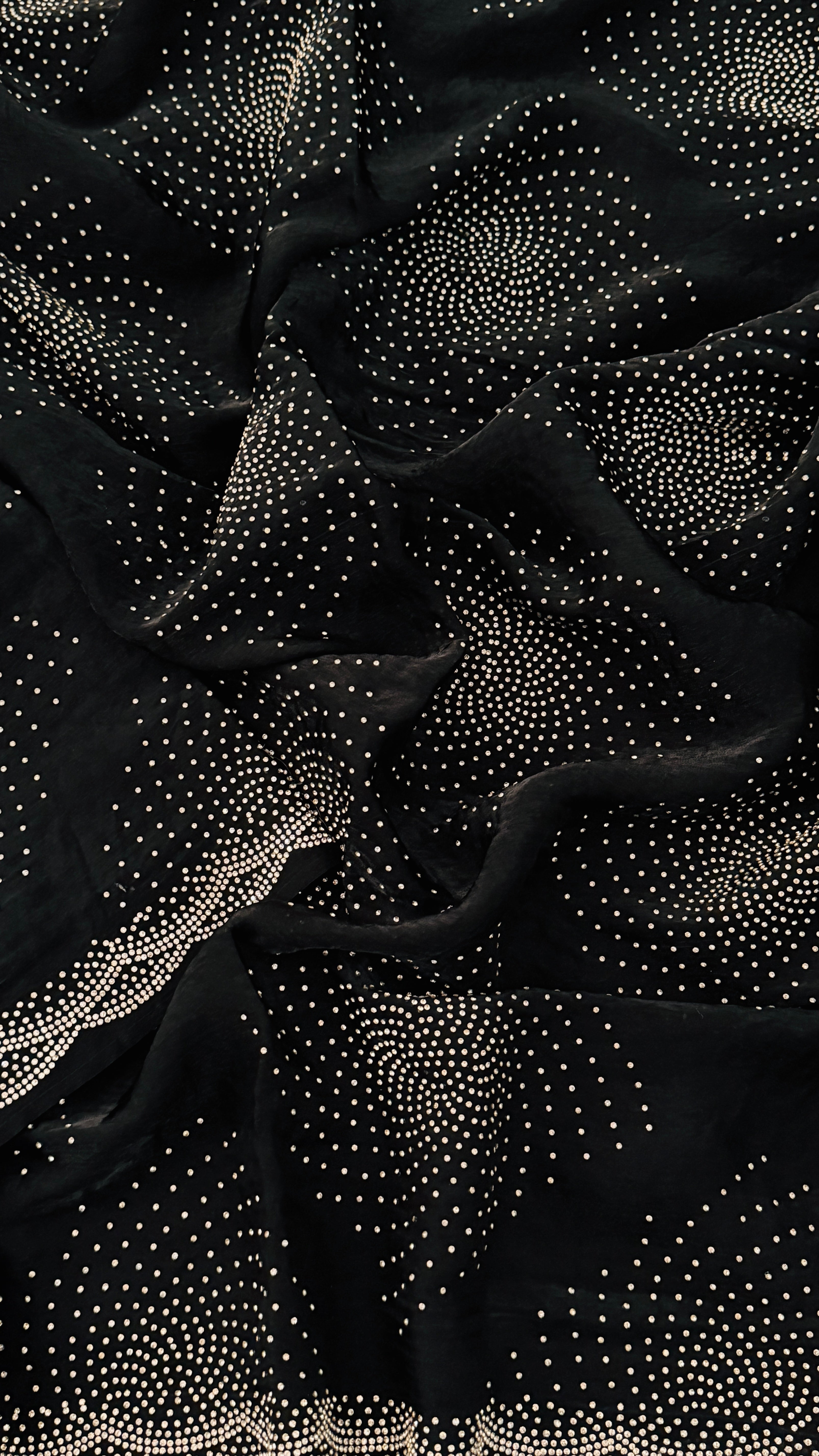 Black Swarovski Shimmer Saree