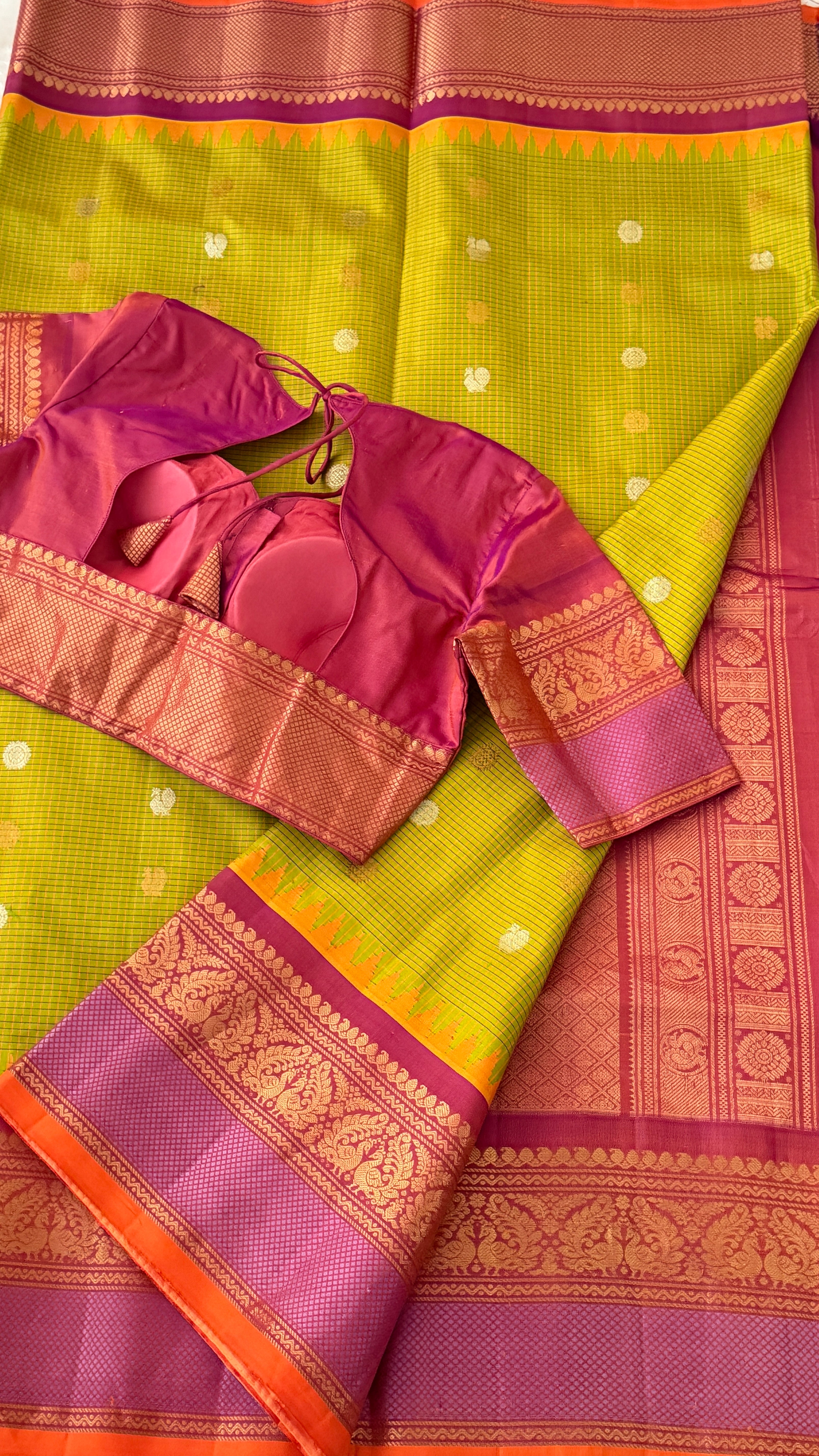 Green Gadwal Silk Saree
