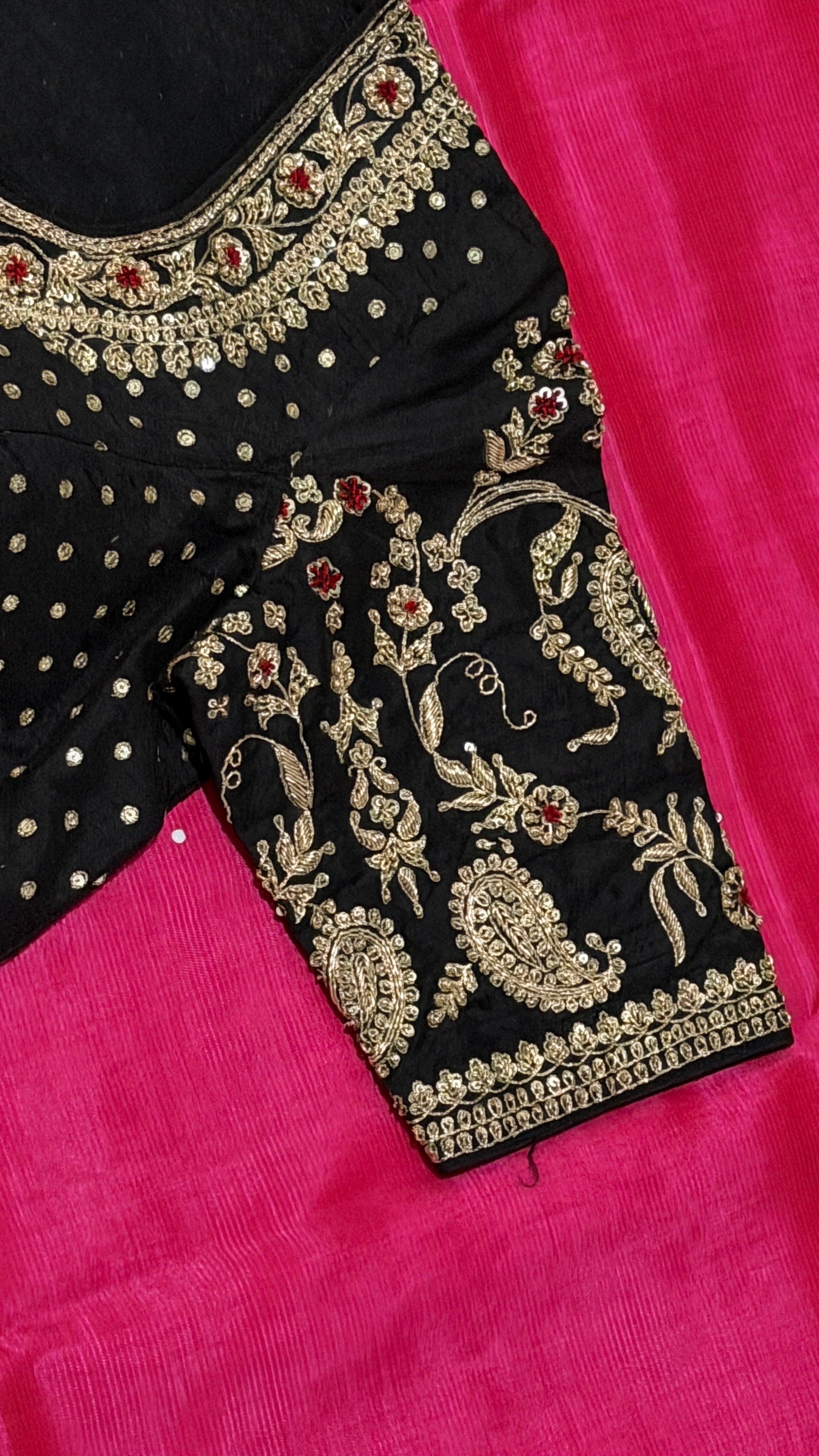 Black Paisley Bloom Blouse