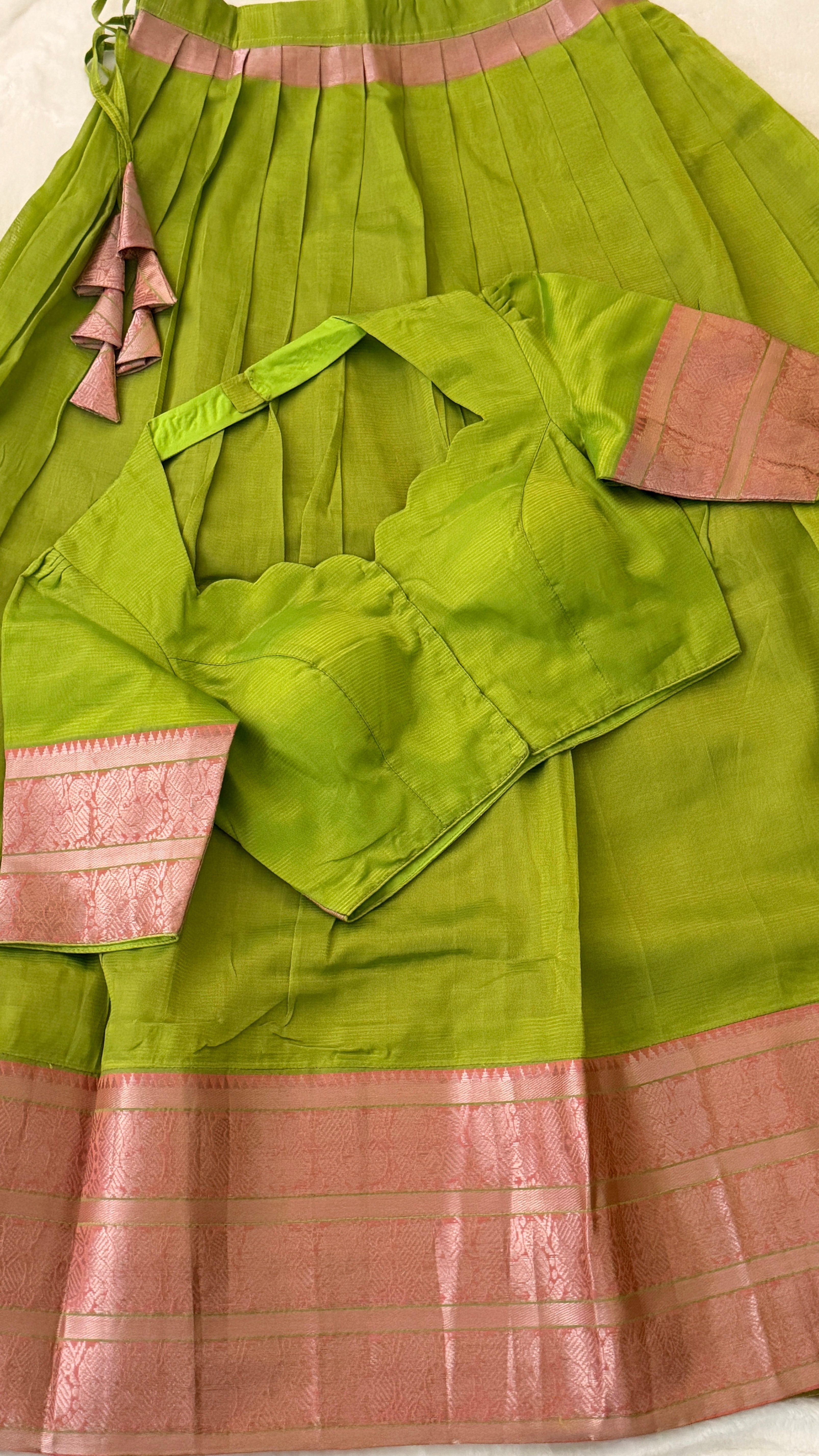 Lime Green & Peach Langa Voni