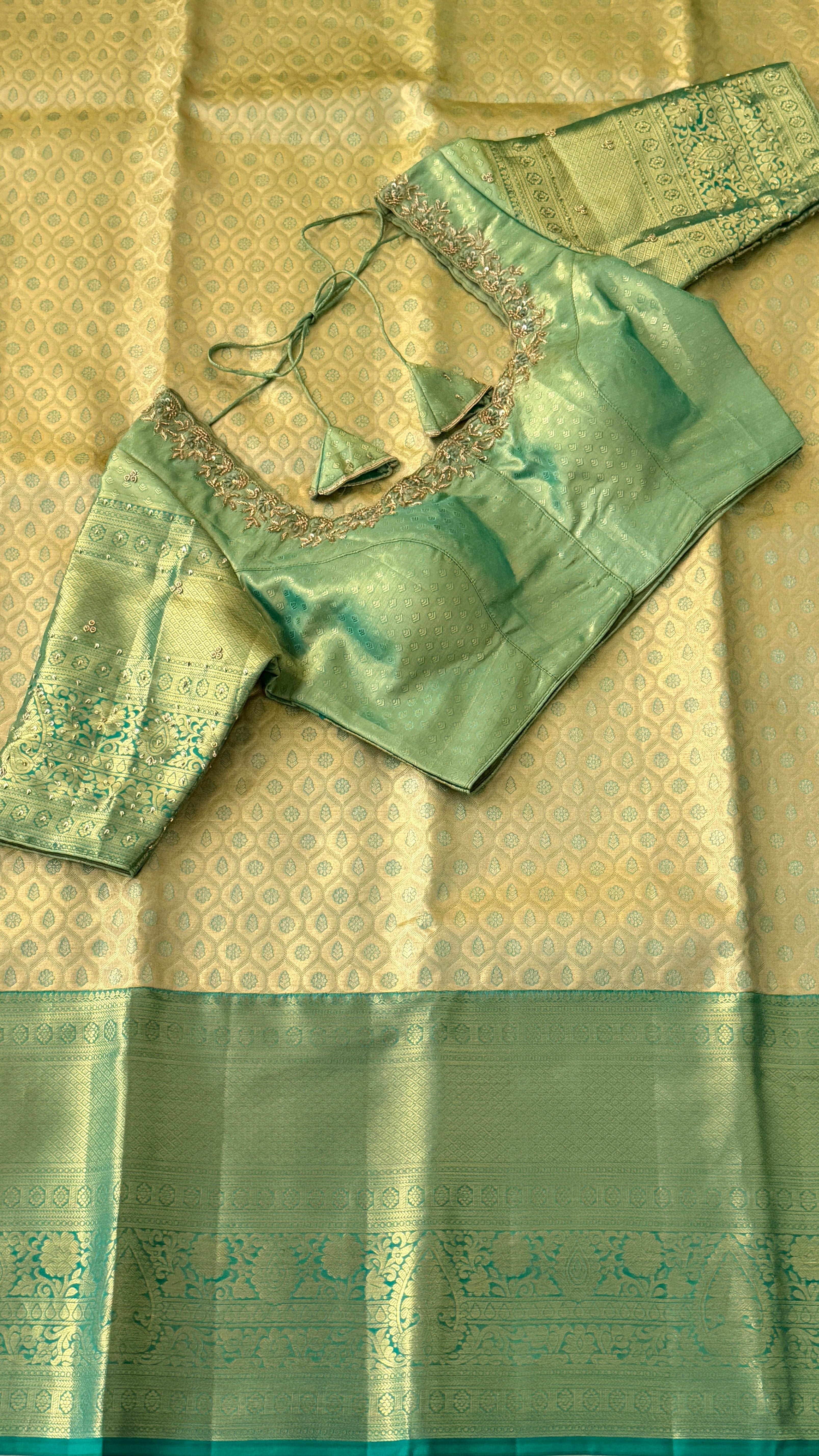 Green Kanchipuram Silk Bridal Saree