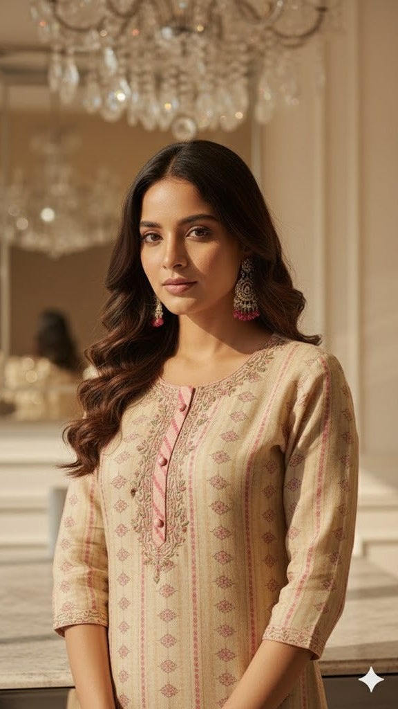 Rosy Ivory Salwar Suit