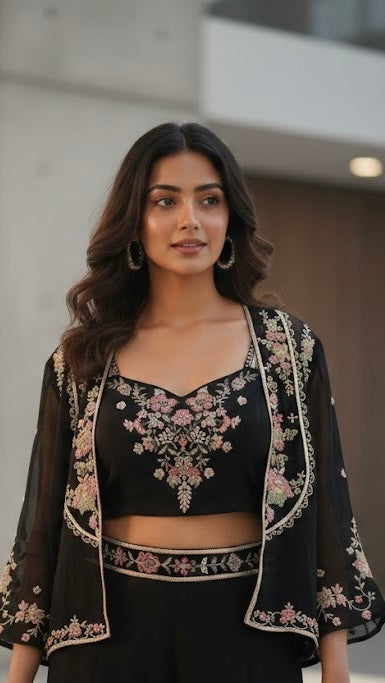 Black Croptop Sharara