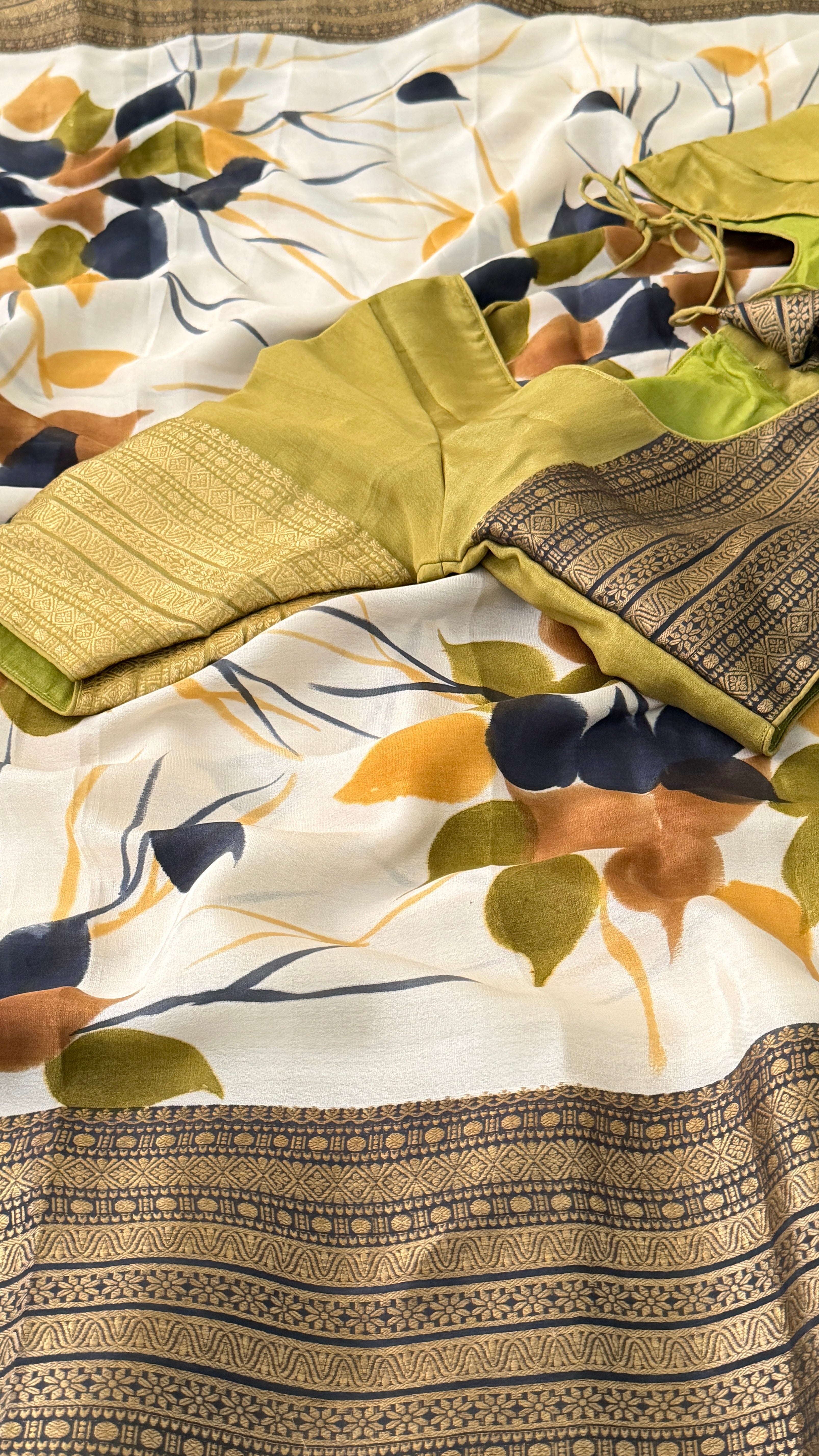 Floral Mysore Silk Saree