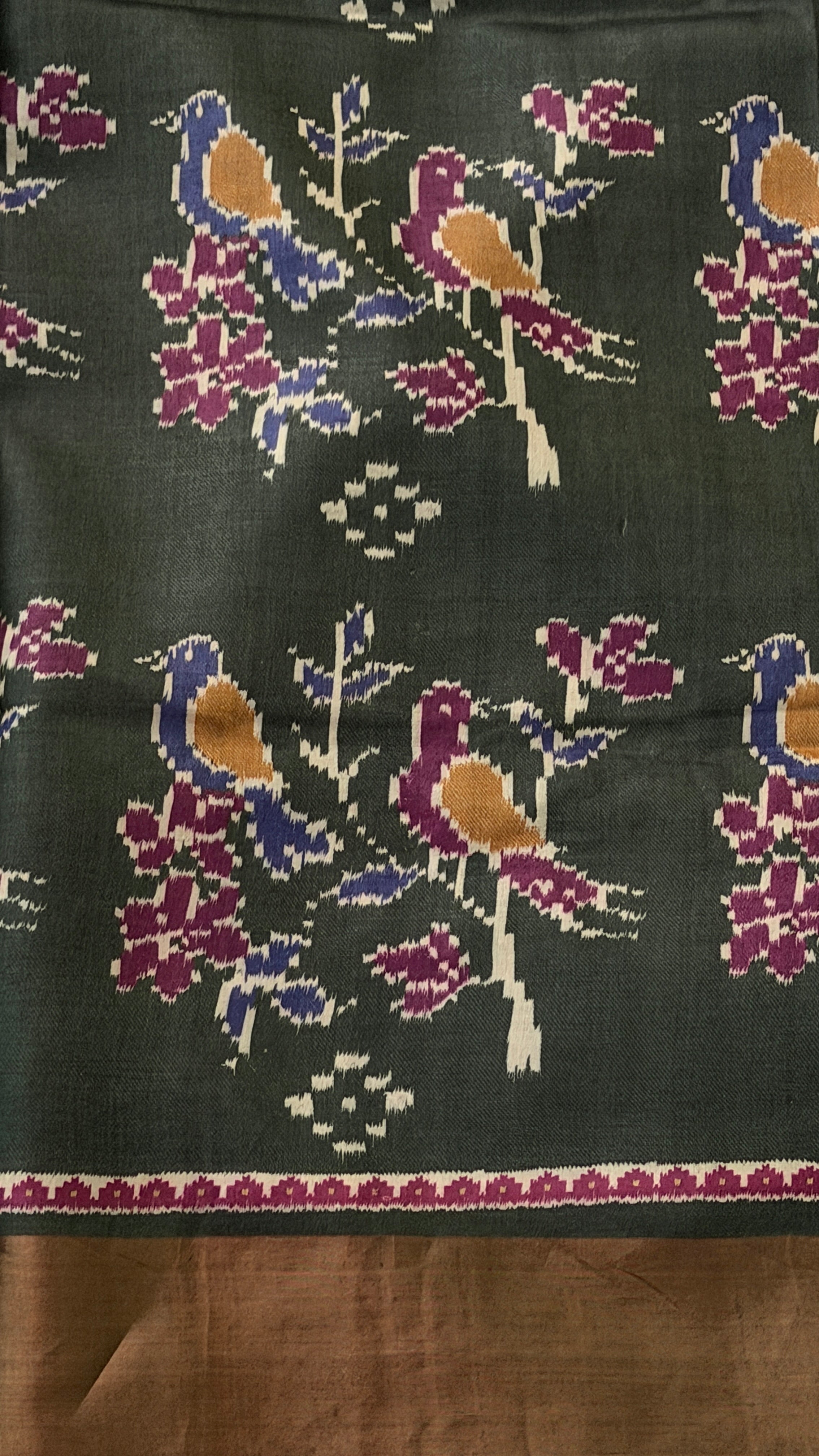 Grey Patola Tussar Banaras Saree