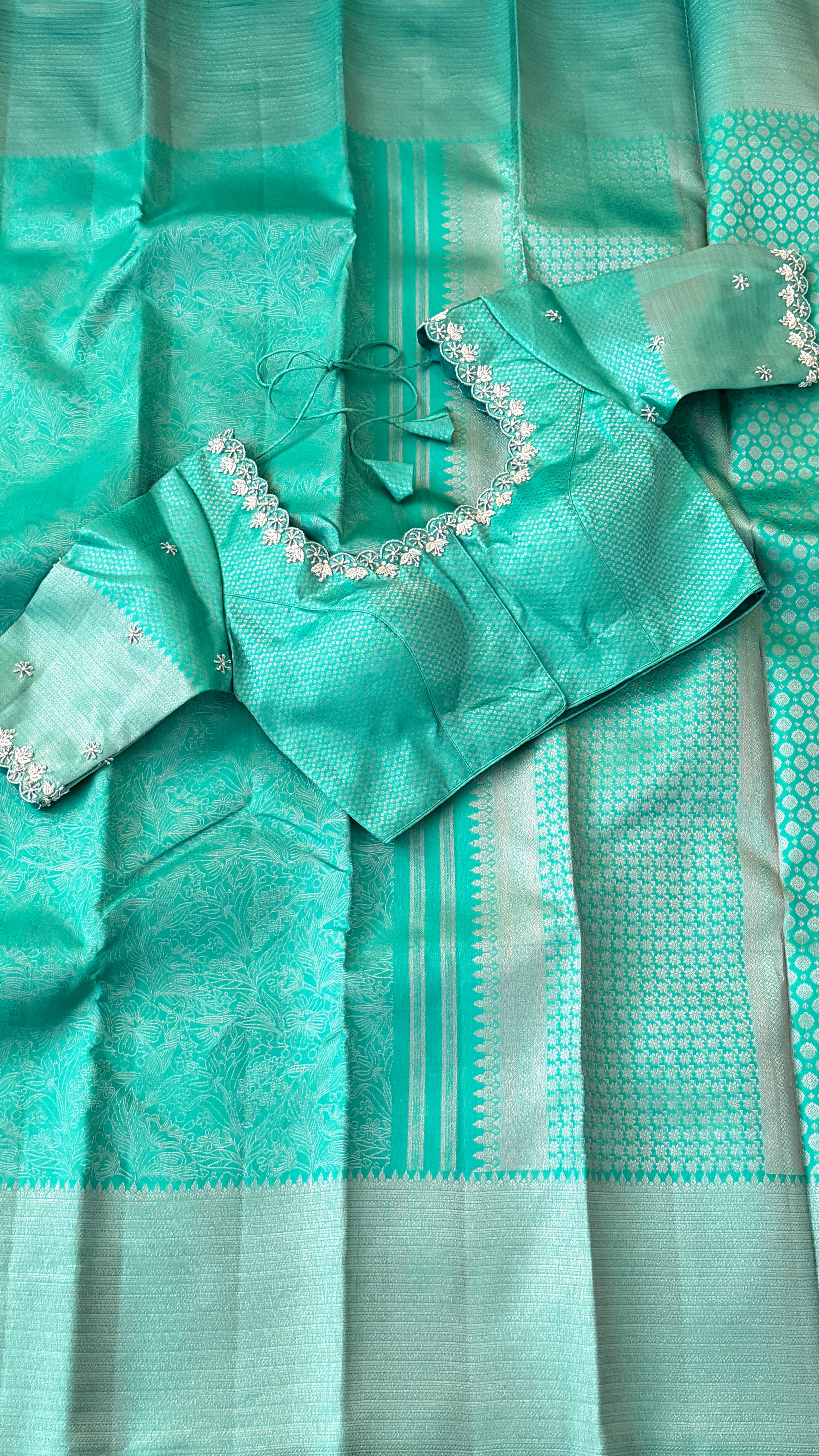 Blue Kanchi Silk Saree