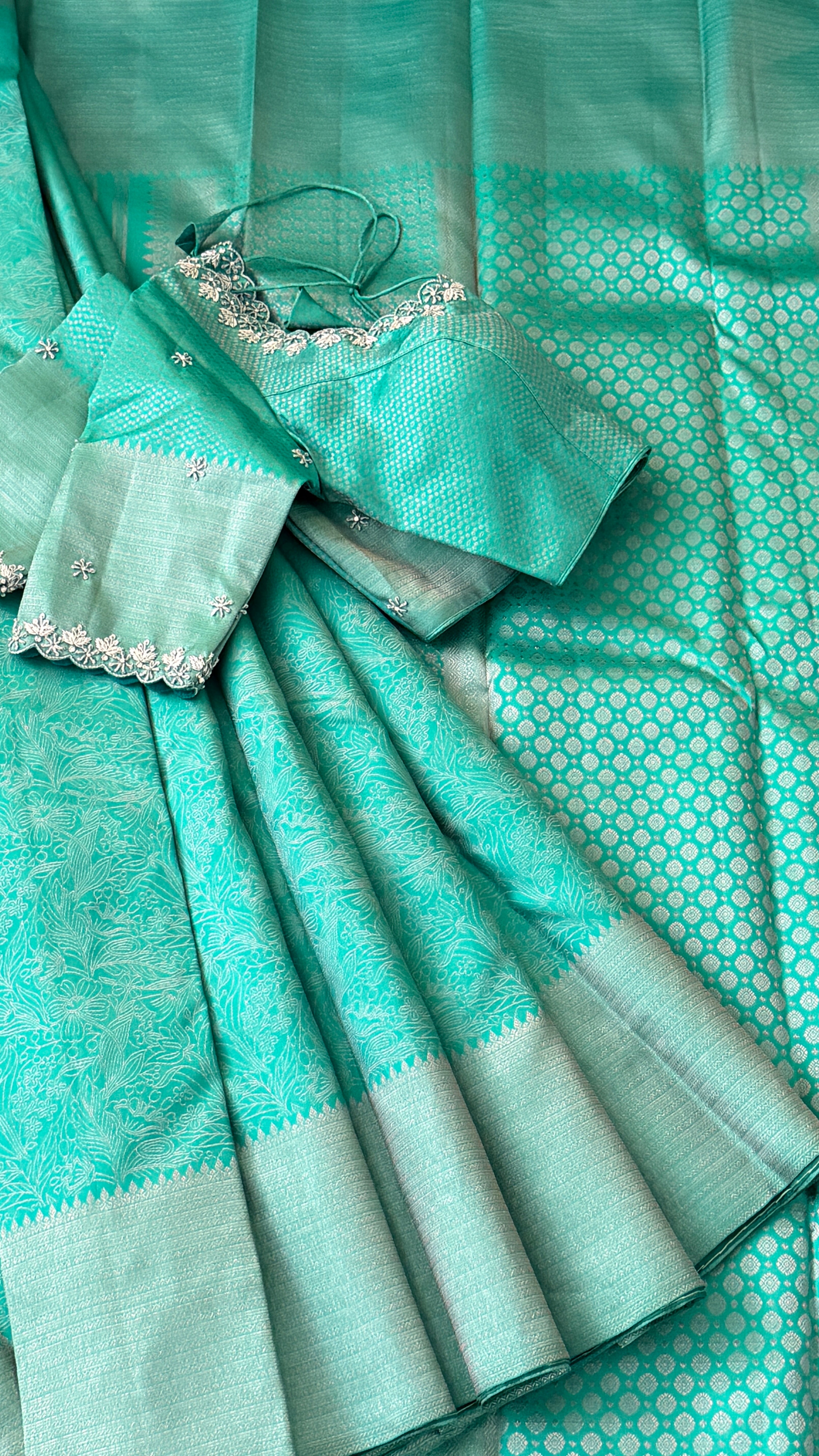 Blue Kanchi Silk Saree