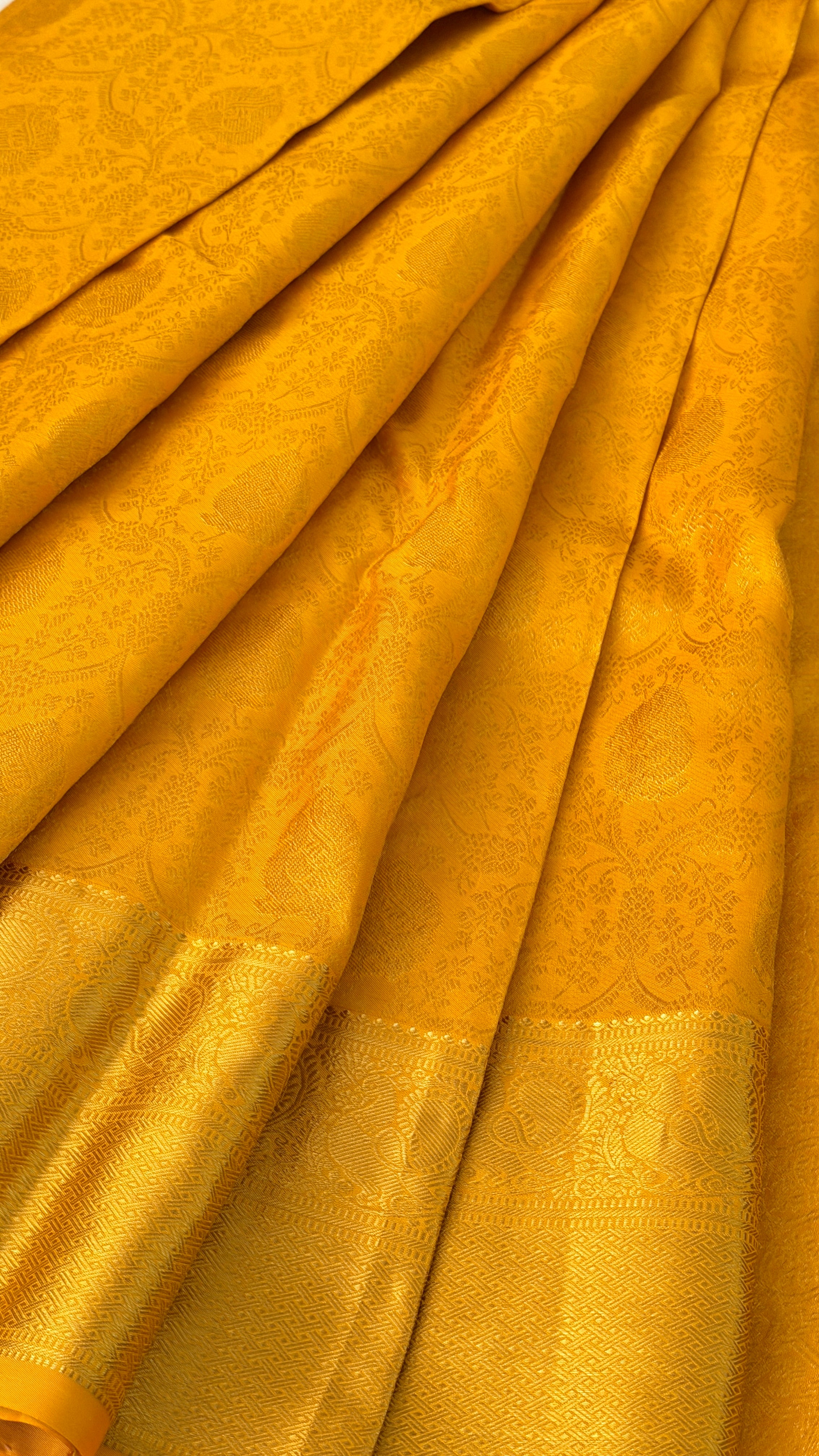 Yellow Kanchi Silk Saree