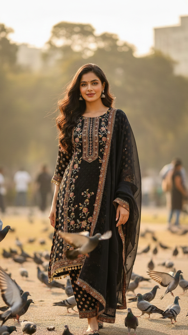 Festive Black Salwar Suit