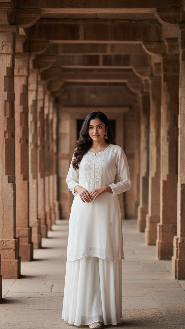 White Grace Sharara Suit