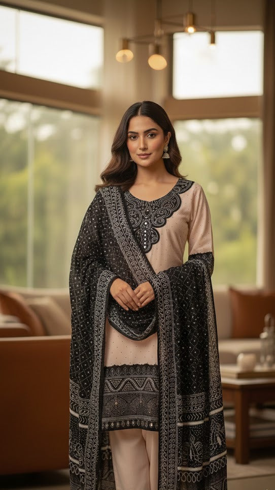 Noir Ivory Elegance Suit