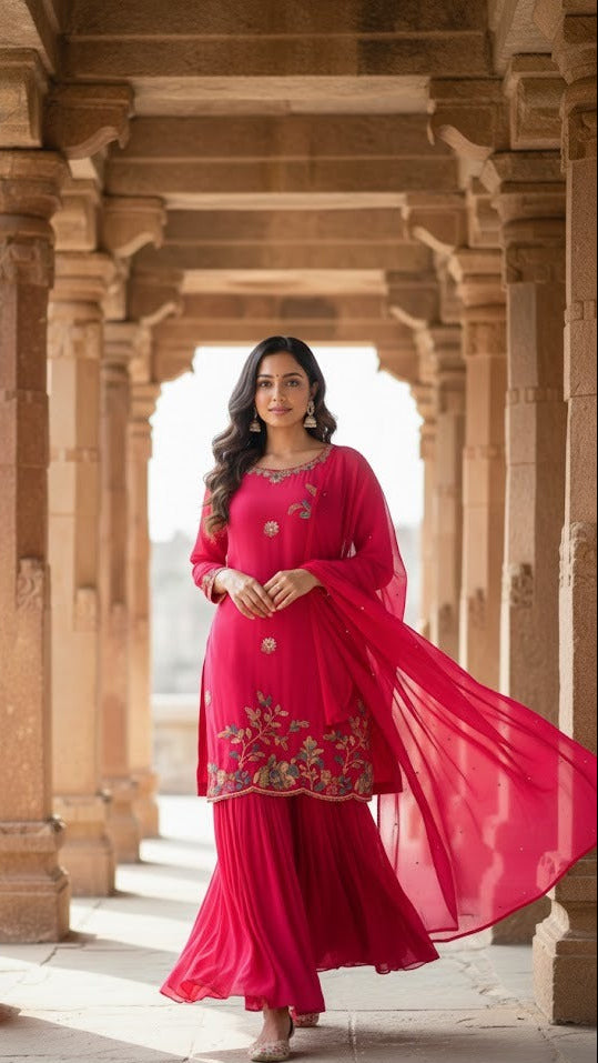 Rani Floral Sharara suit