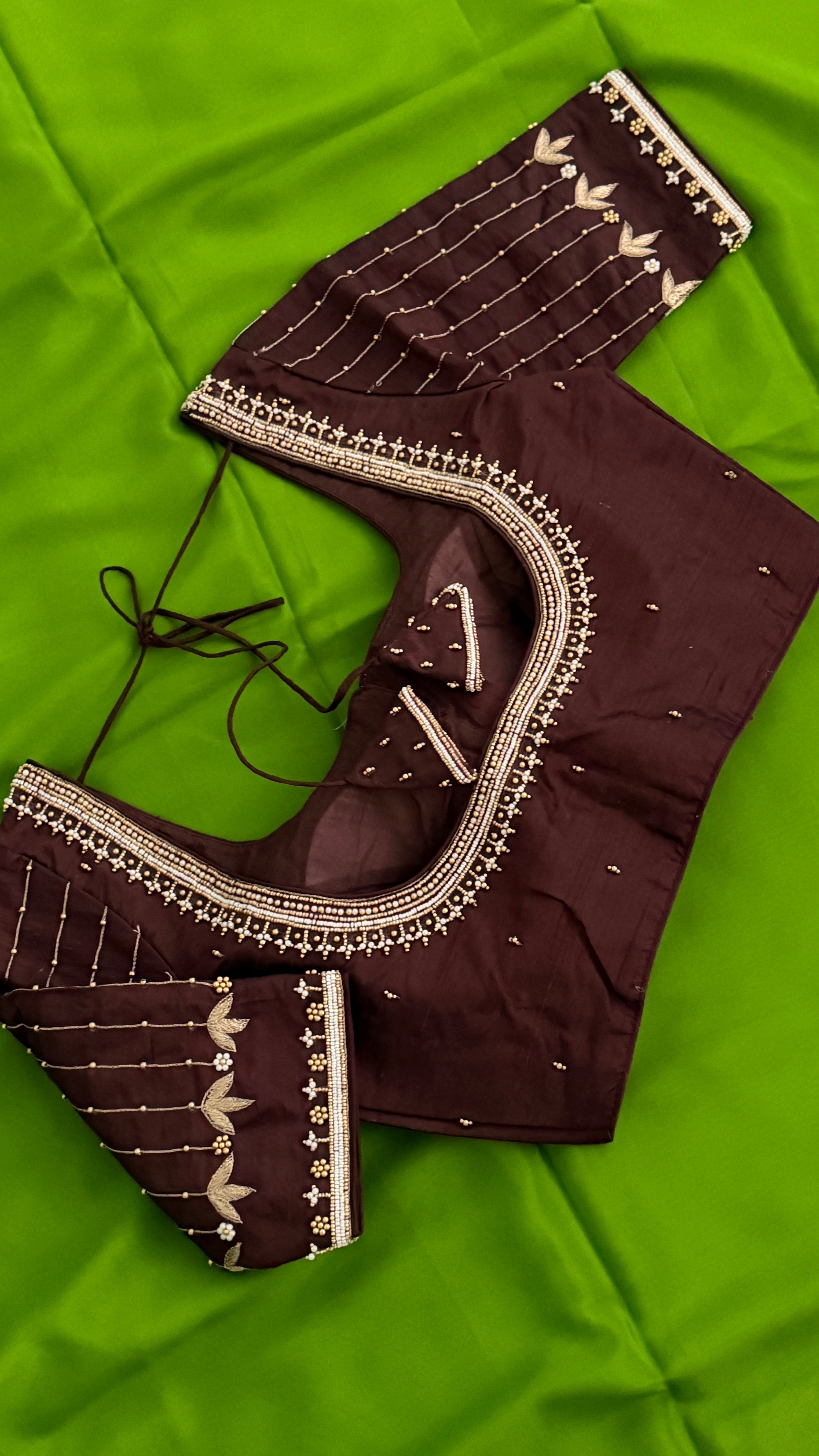 Brown Vine Drop Blouse