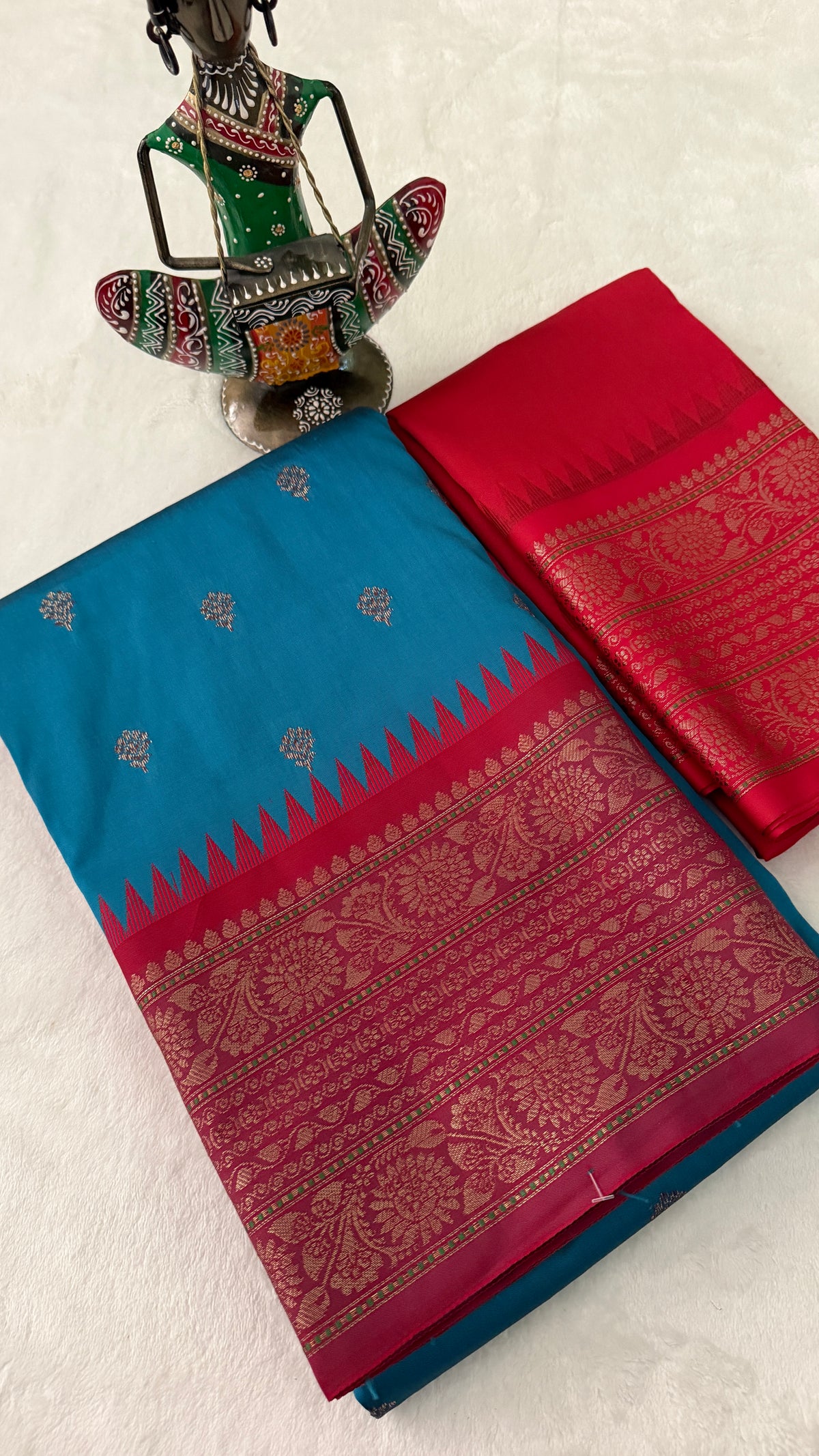 Blue Semi Silk Saree