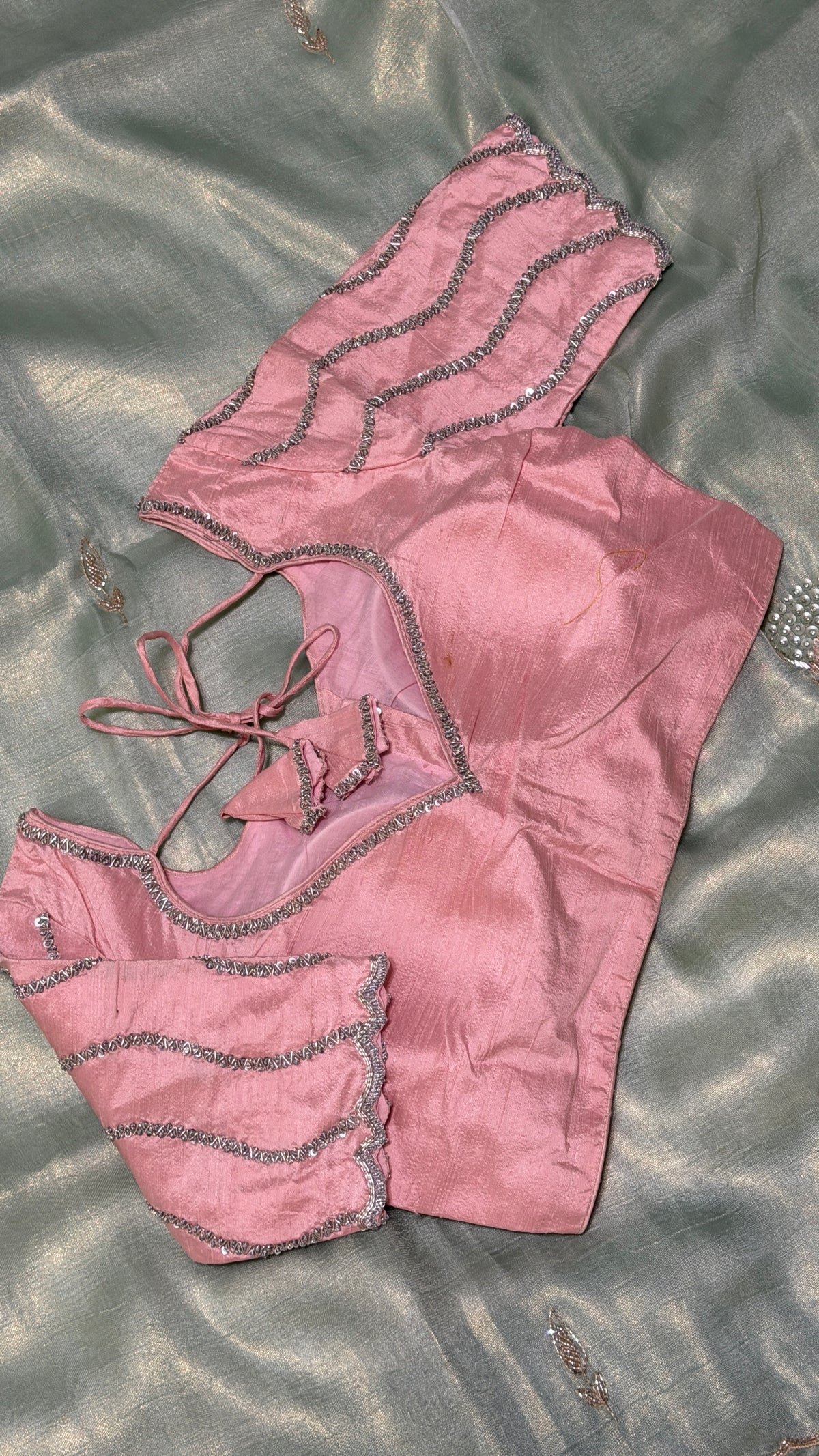 Baby Pink Pure Silk Blouse
