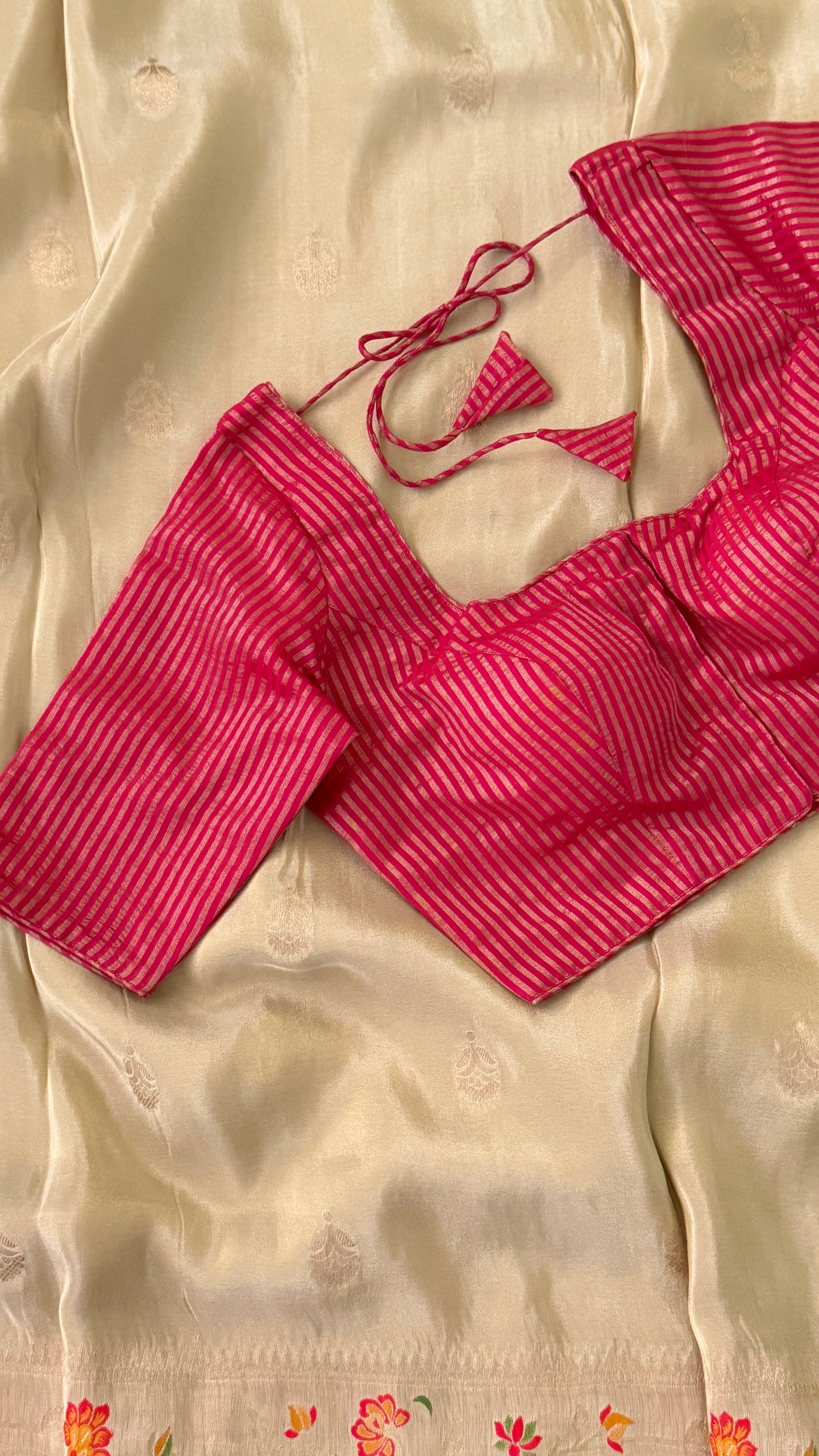 Pink & Gold Stripe Blouse