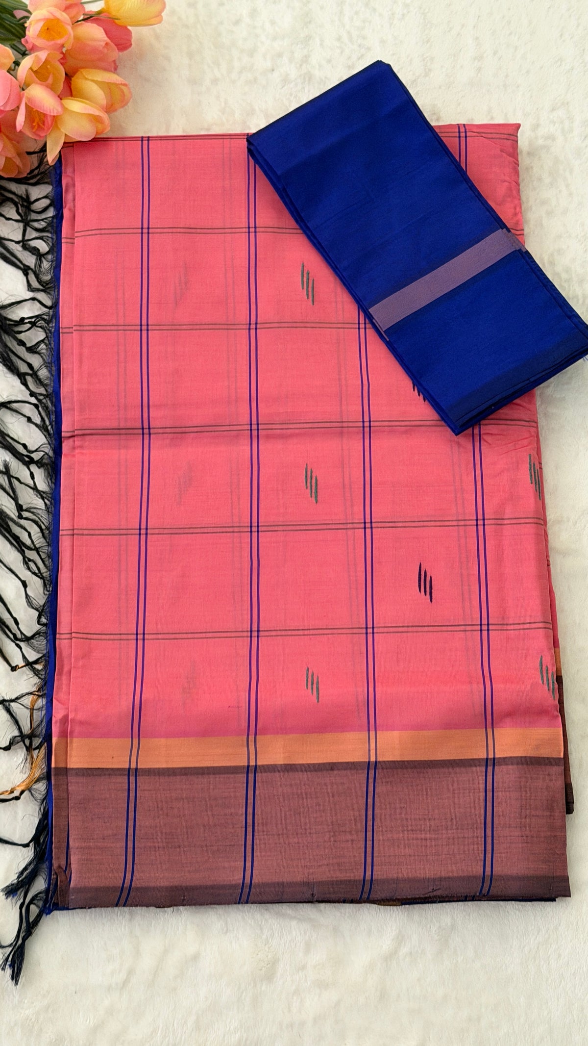 Blush Pink Venkatagiri Seiko Saree