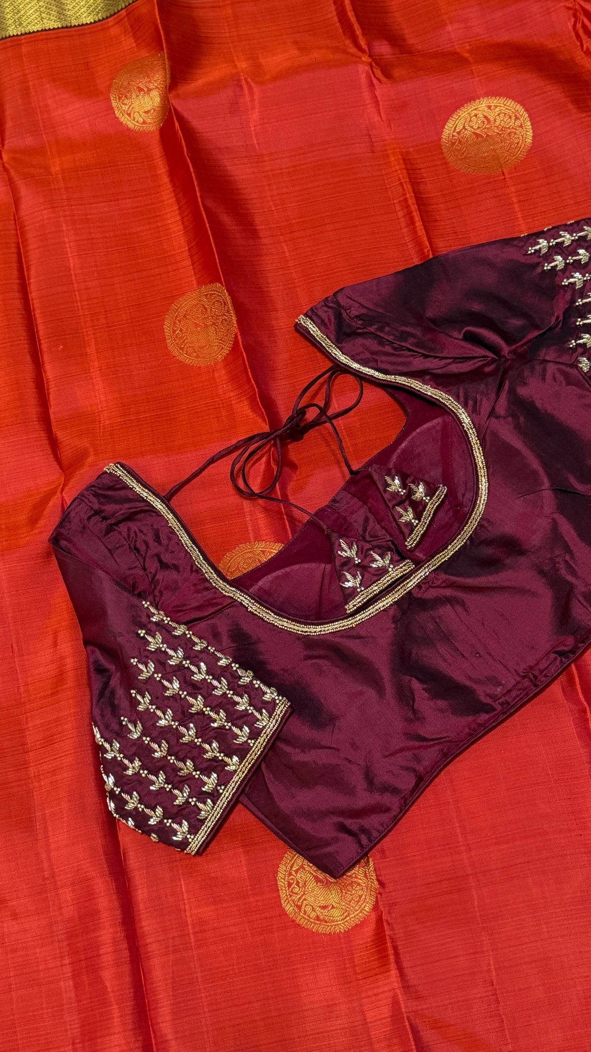 Wine-Plum Pure Silk Blouse