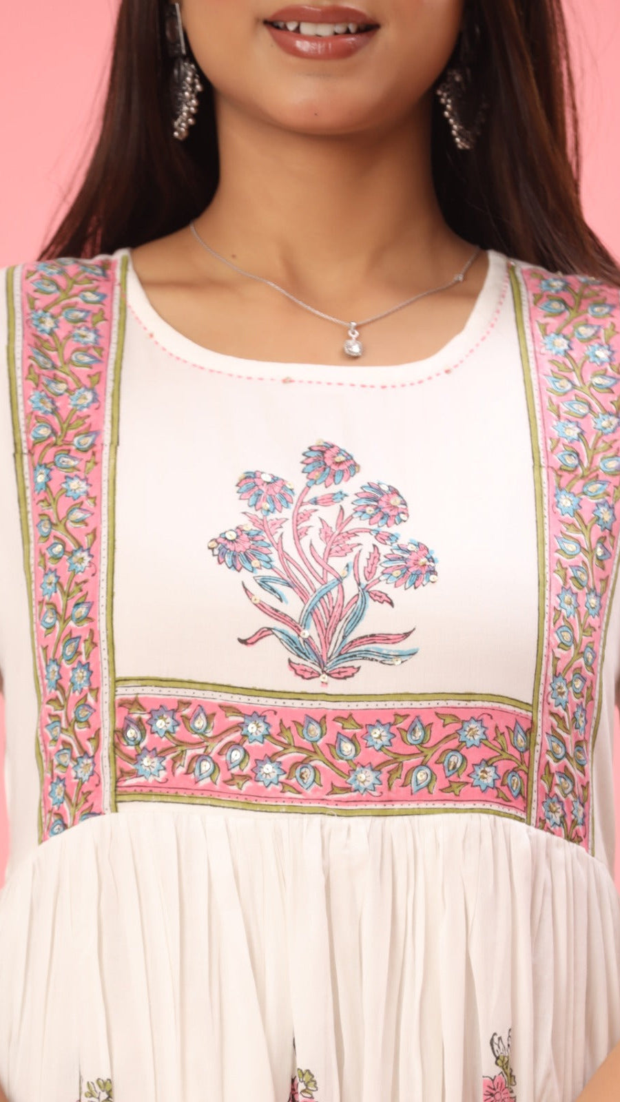 Grey Mul Cotton Block-Print Suit
