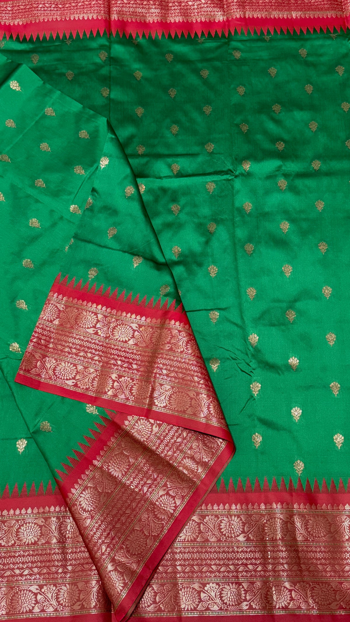 Green Semi-Silk Saree