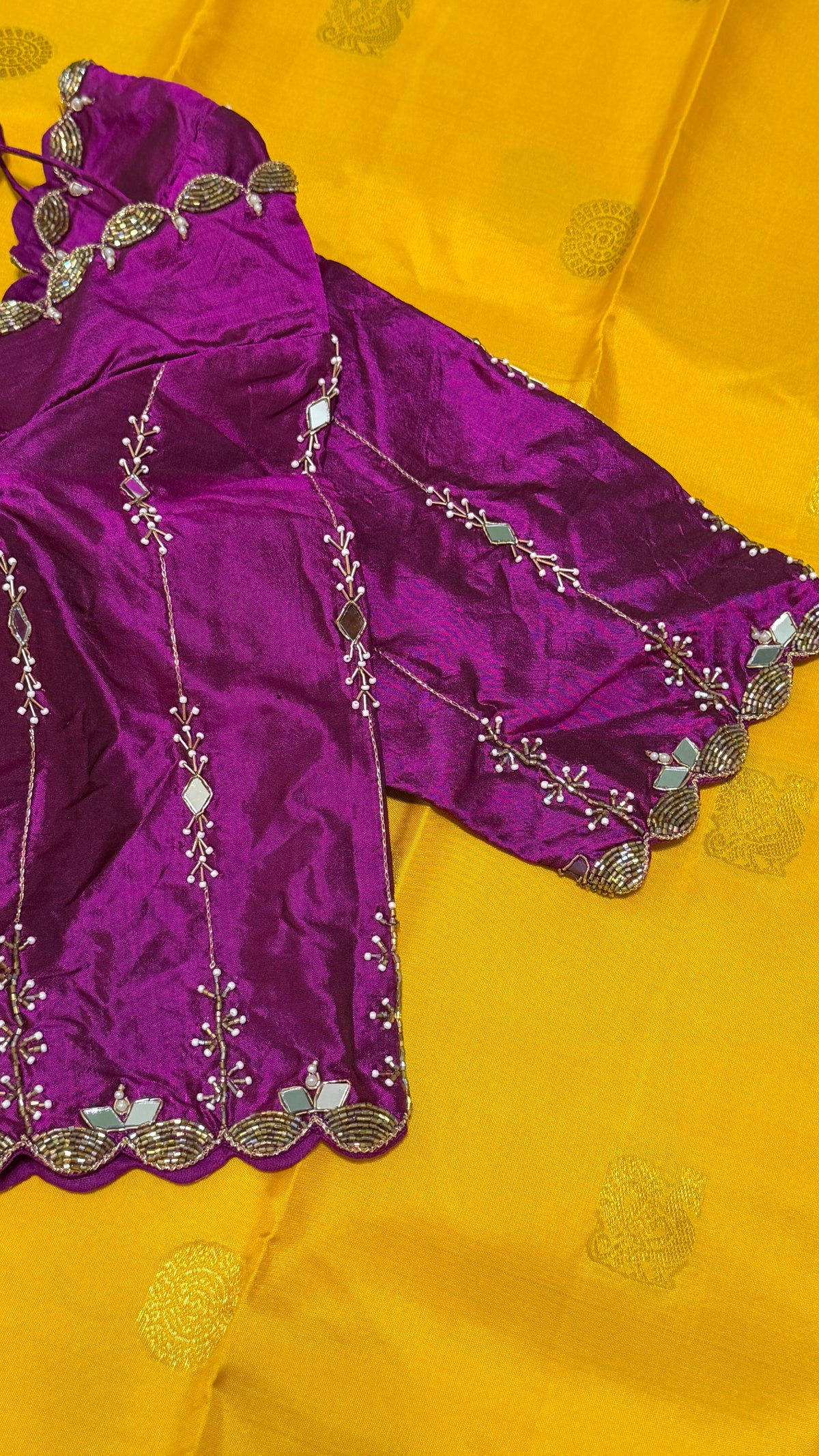 Magenta Pure Silk Blouse