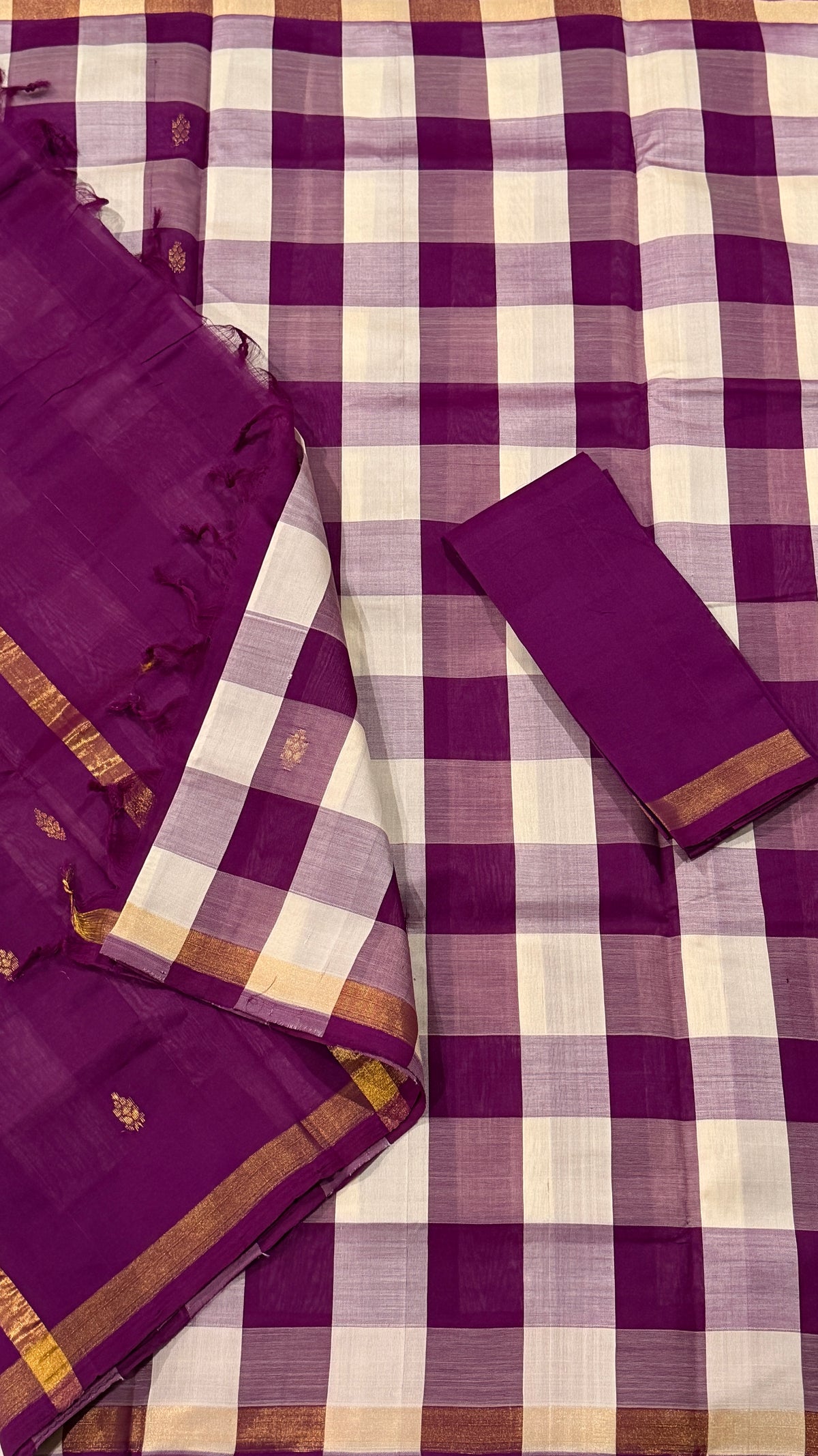 Magenta Venkatagiri Seiko Saree