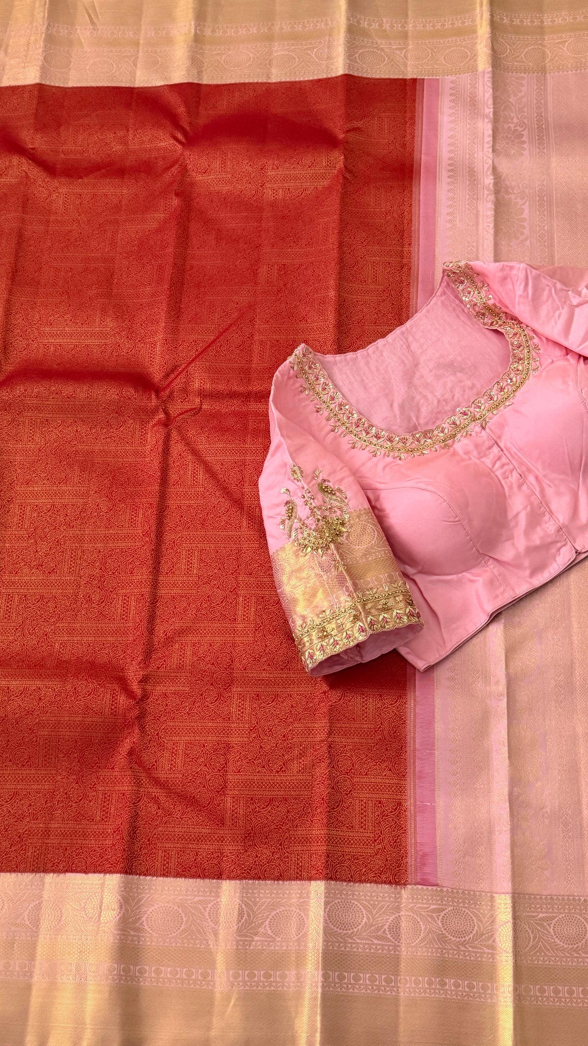 Red Kanchi Silk Saree