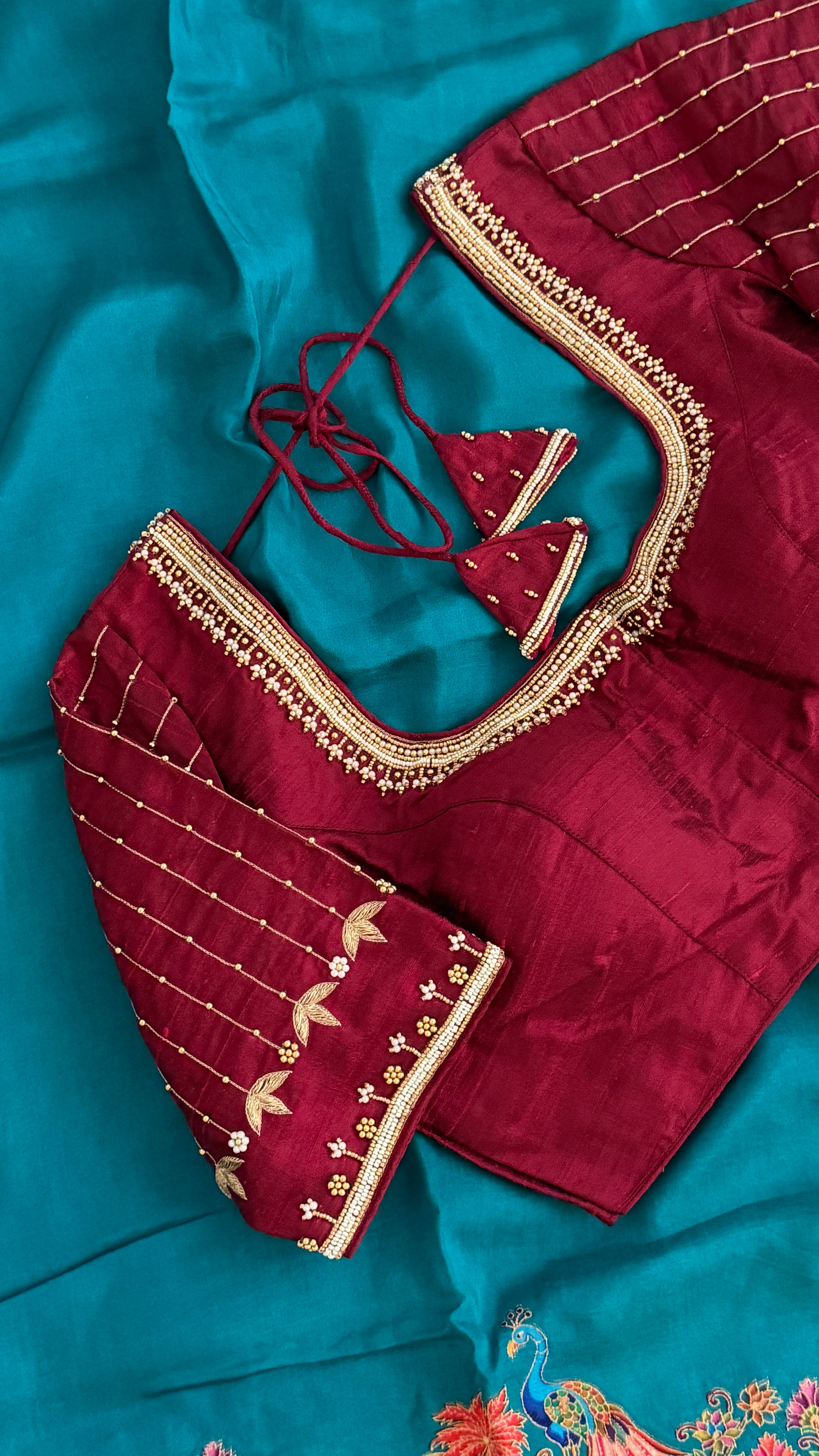 Maroon Vine Drop Blouse