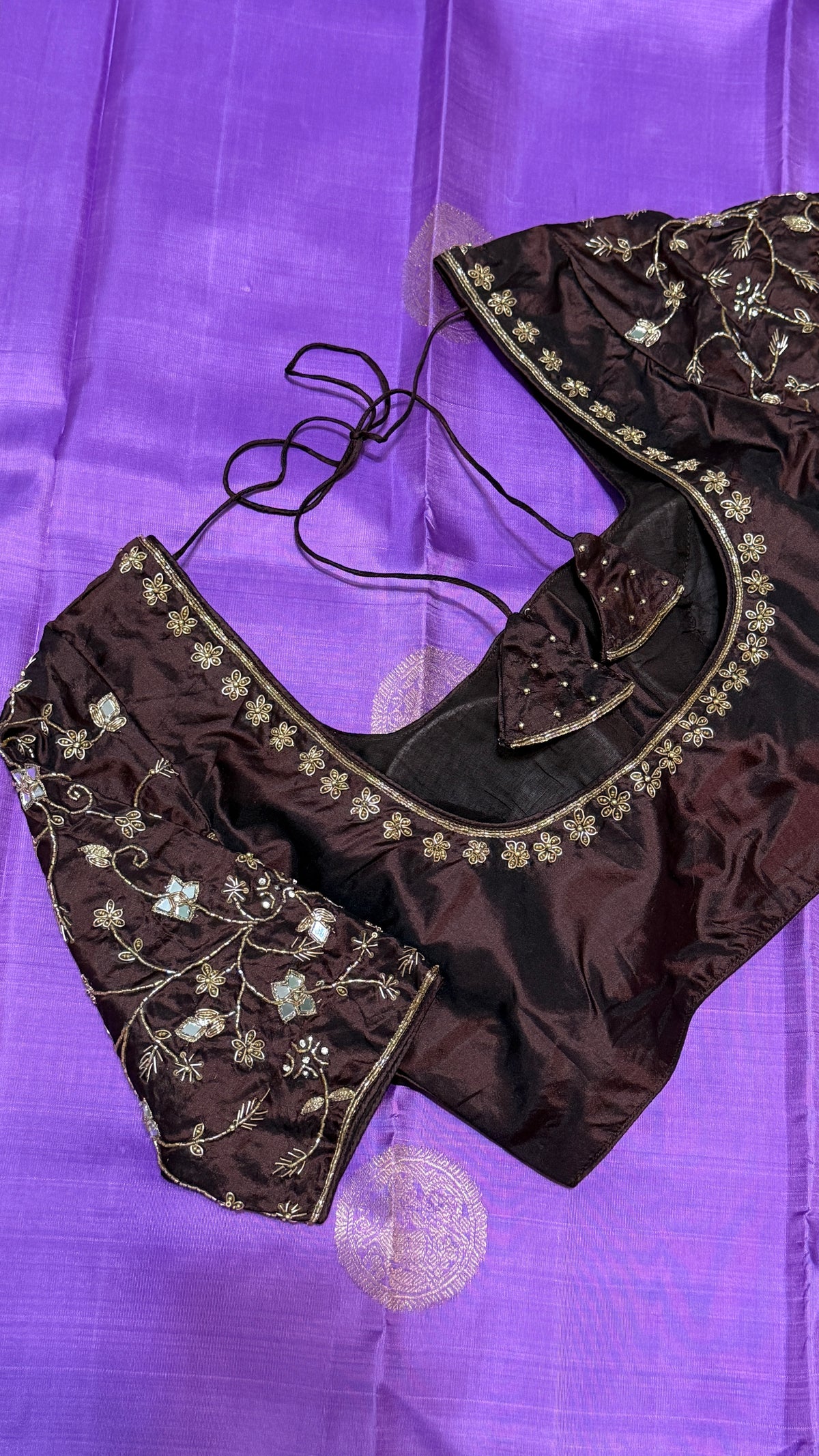 Brown Pure Silk Blouse