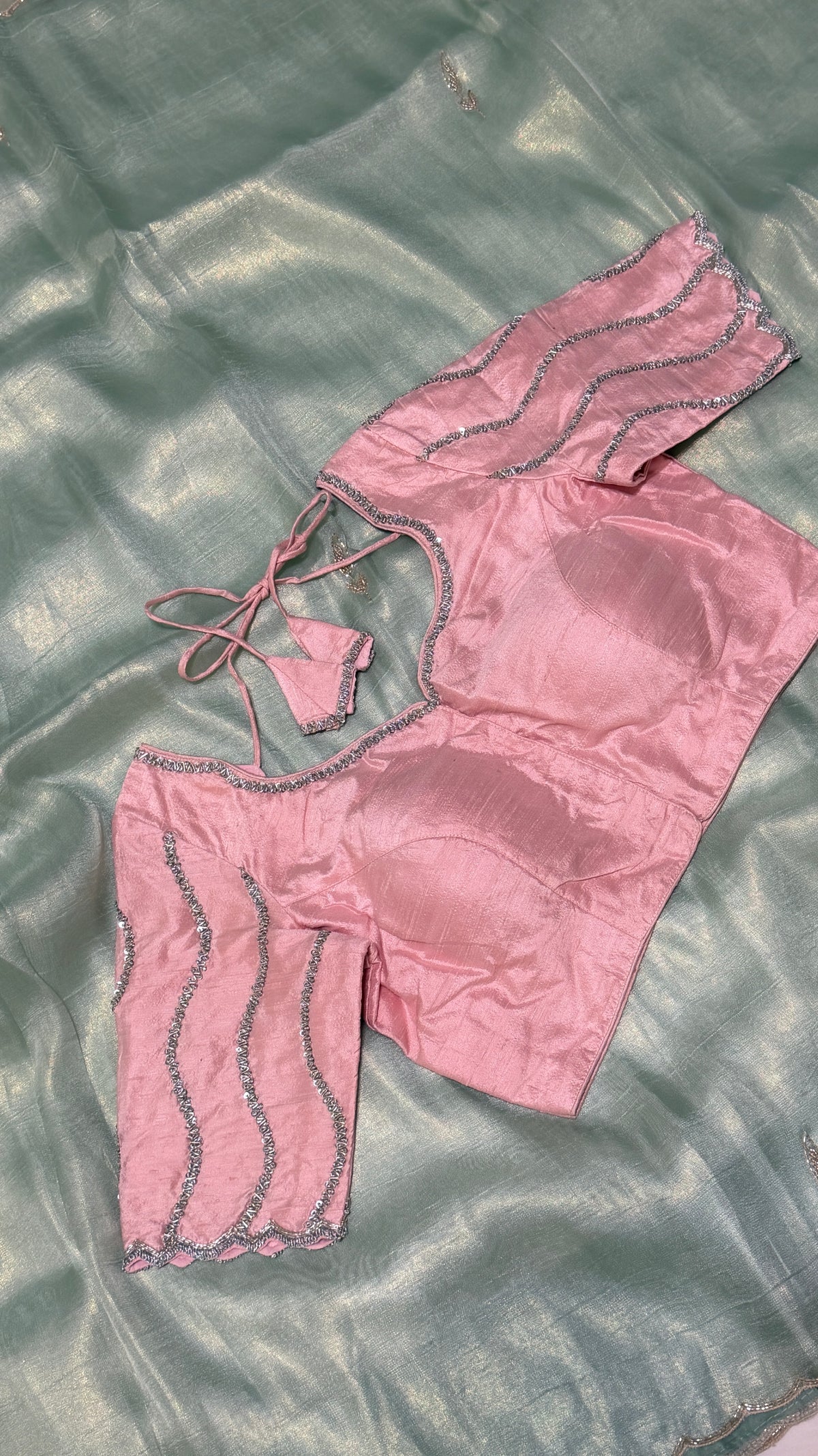 Baby Pink Pure Silk Blouse