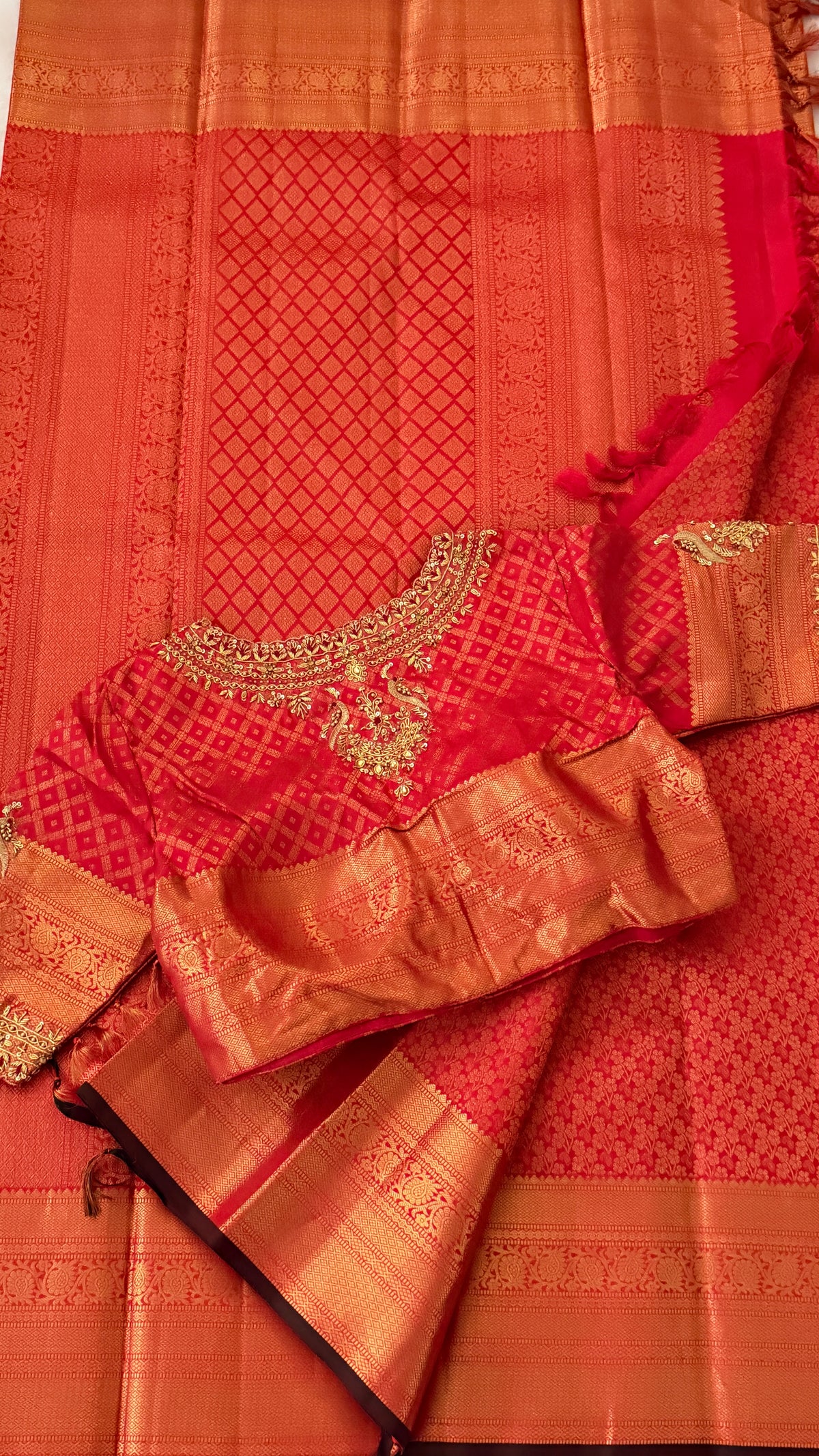 Red Kanchi Silk Saree