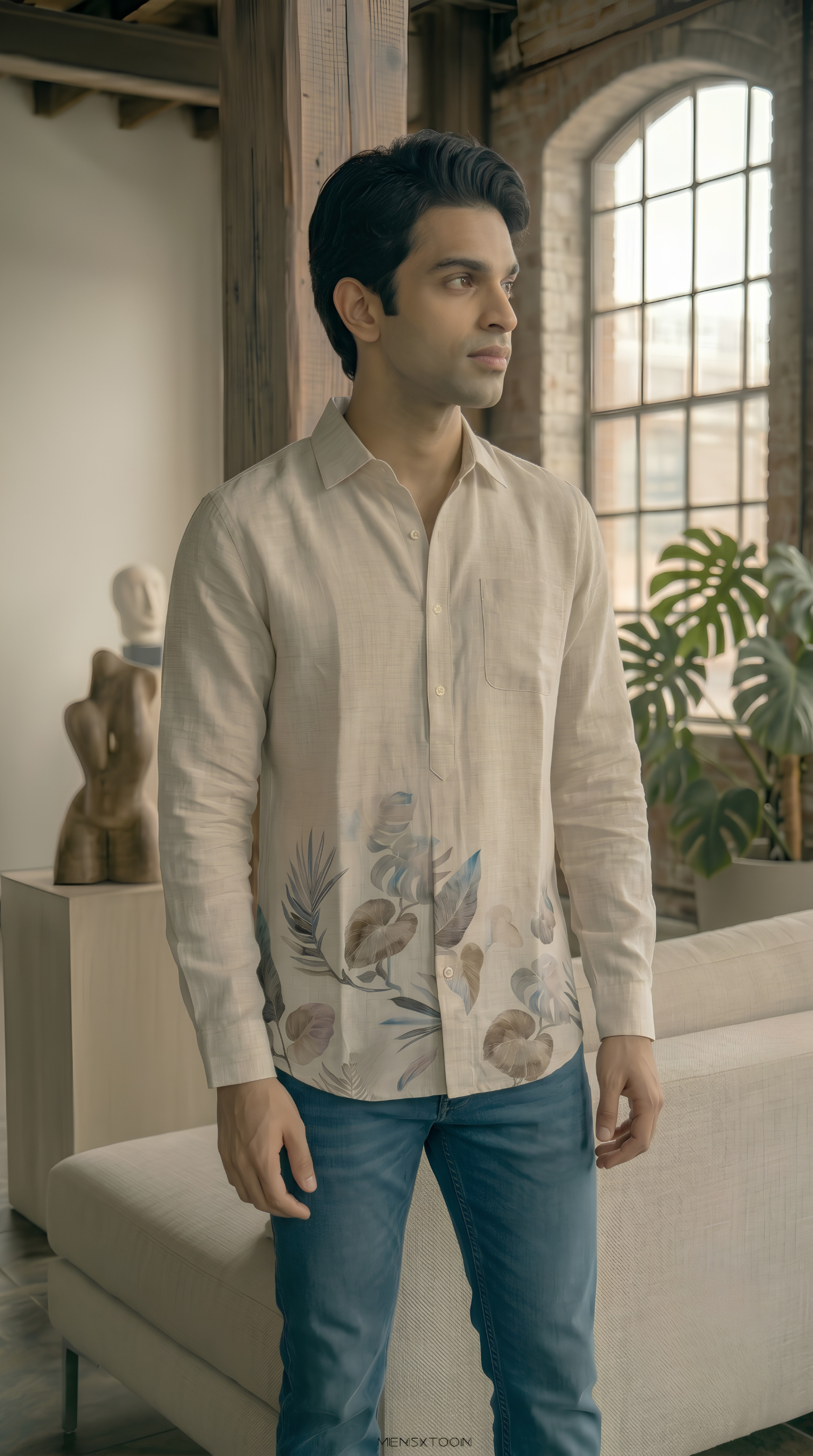 Beige Linen Shirt