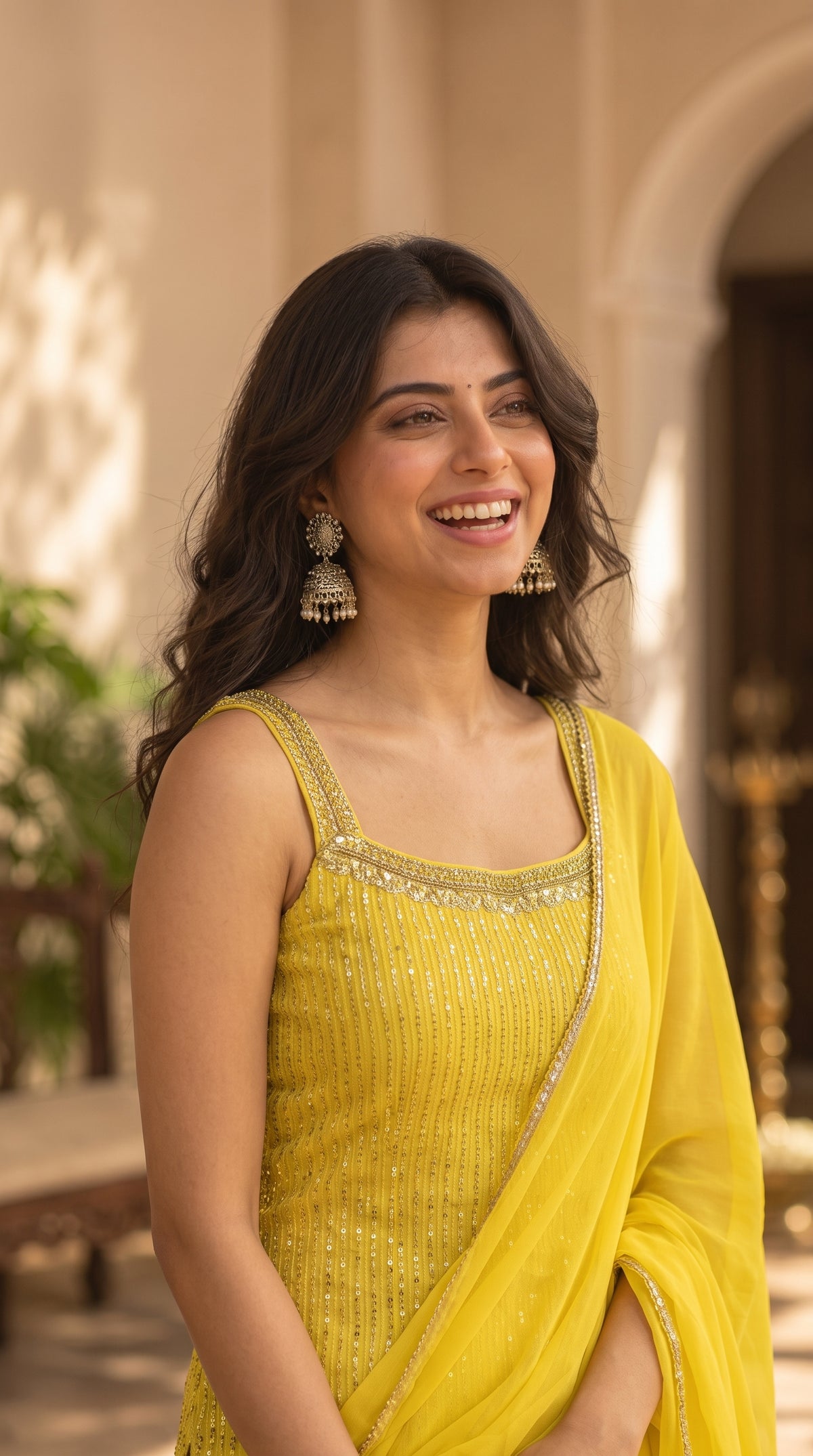 Yellow Sharara Suit