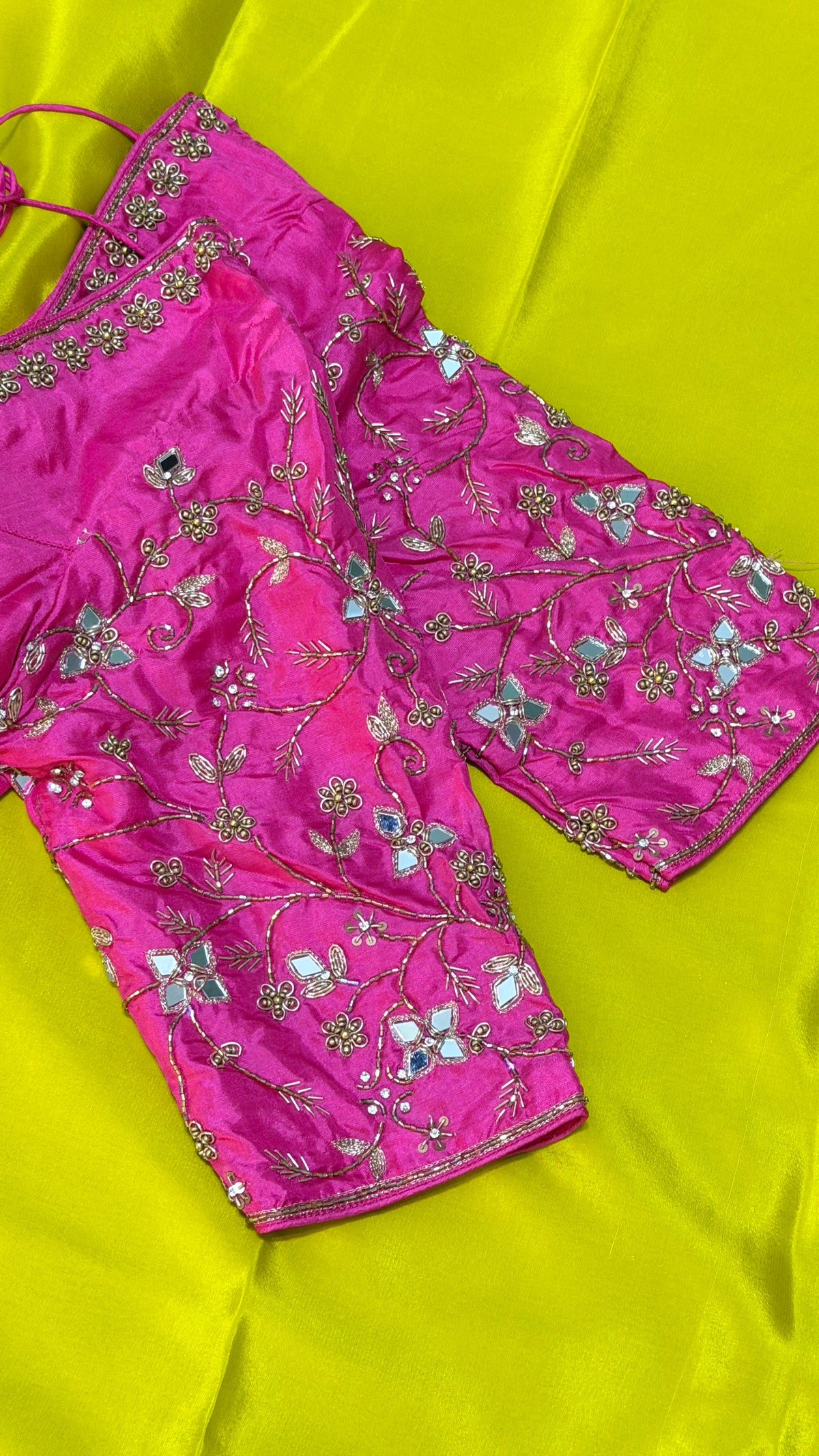 Hot Pink Pure Silk Blouse
