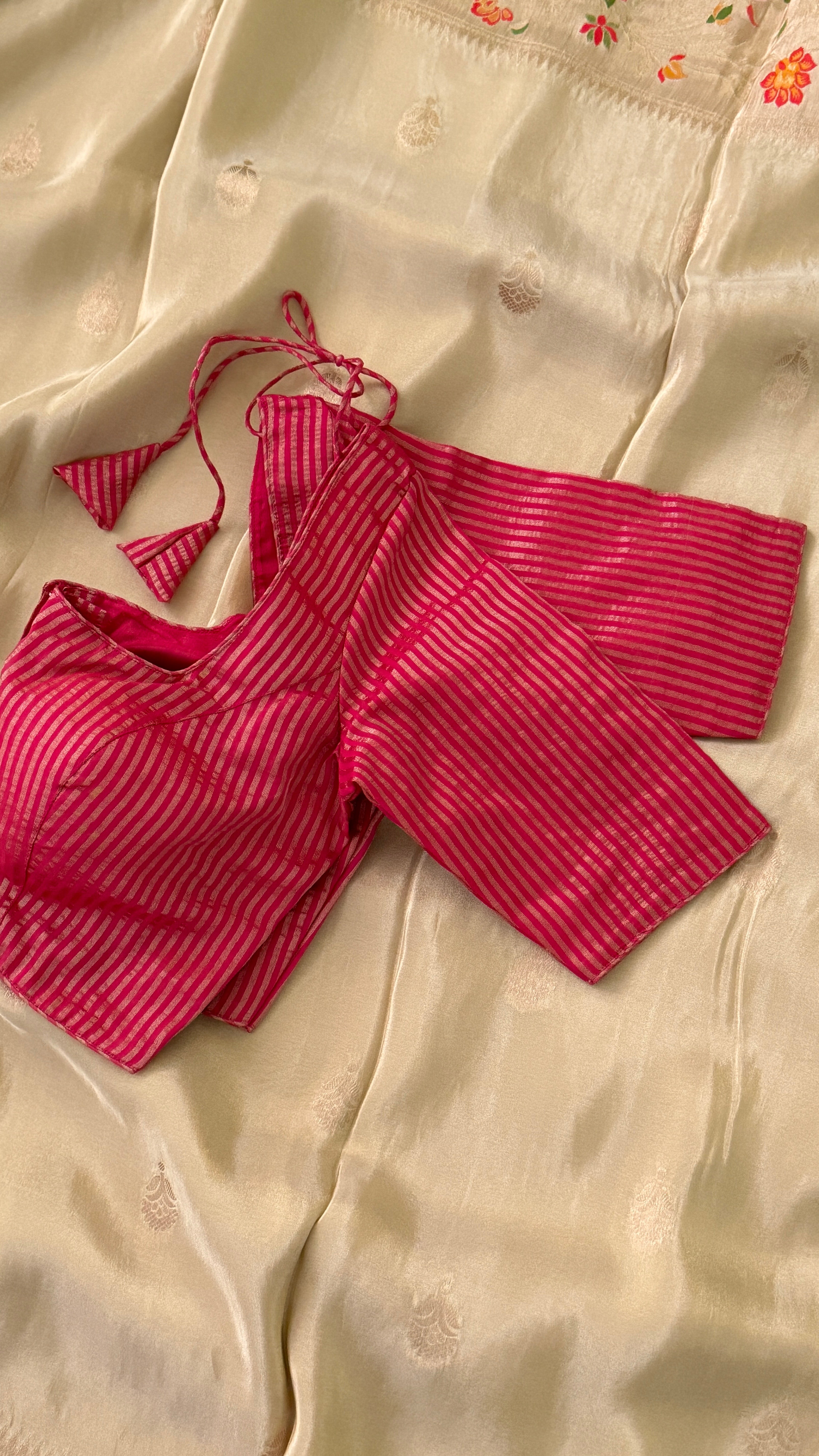 Pink & Gold Stripe Blouse
